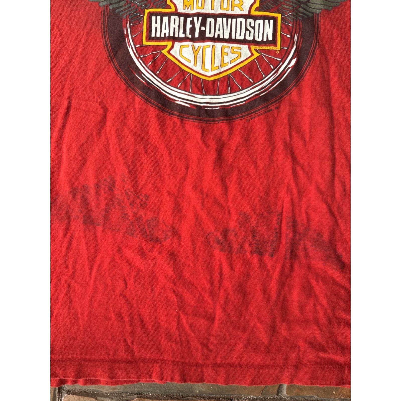 Harley Davidson VINTAGE Harley-Davidson Tank Top Shirt Harley Davidson Miami 90s Biker USA Red L Men Tank Top Shirt Size US L / EU 52-54 / 3 - 4 Thumbnail
