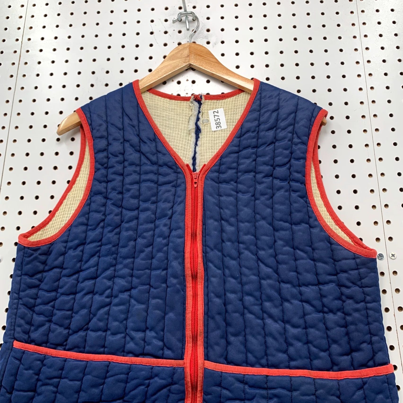 Vintage VINTAGE Quilted Thermal Lined Vest Mens Medium Blue Sleeveless Talon Zip USA Size US M / EU 48-50 / 2 - 6 Thumbnail