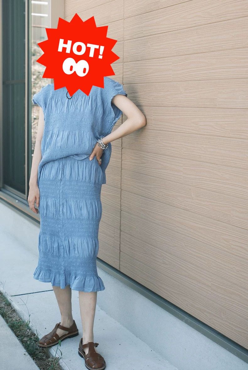 Issey Miyake Issey Miyake size:one size Blue skirt Size 23" - 5 Thumbnail