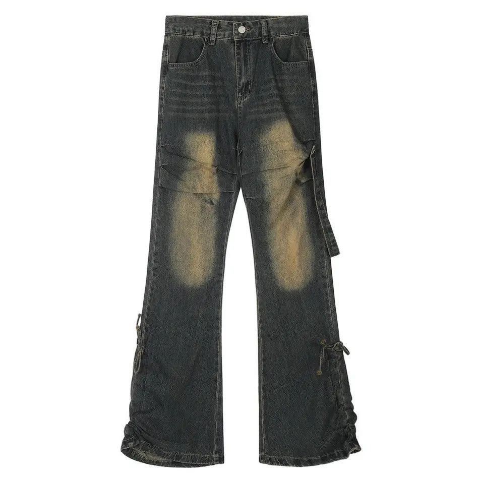 Japanese Brand Unisex Y2K Stacked Baggy Flare Jeans Size US 32 / EU 48 - 5 Thumbnail