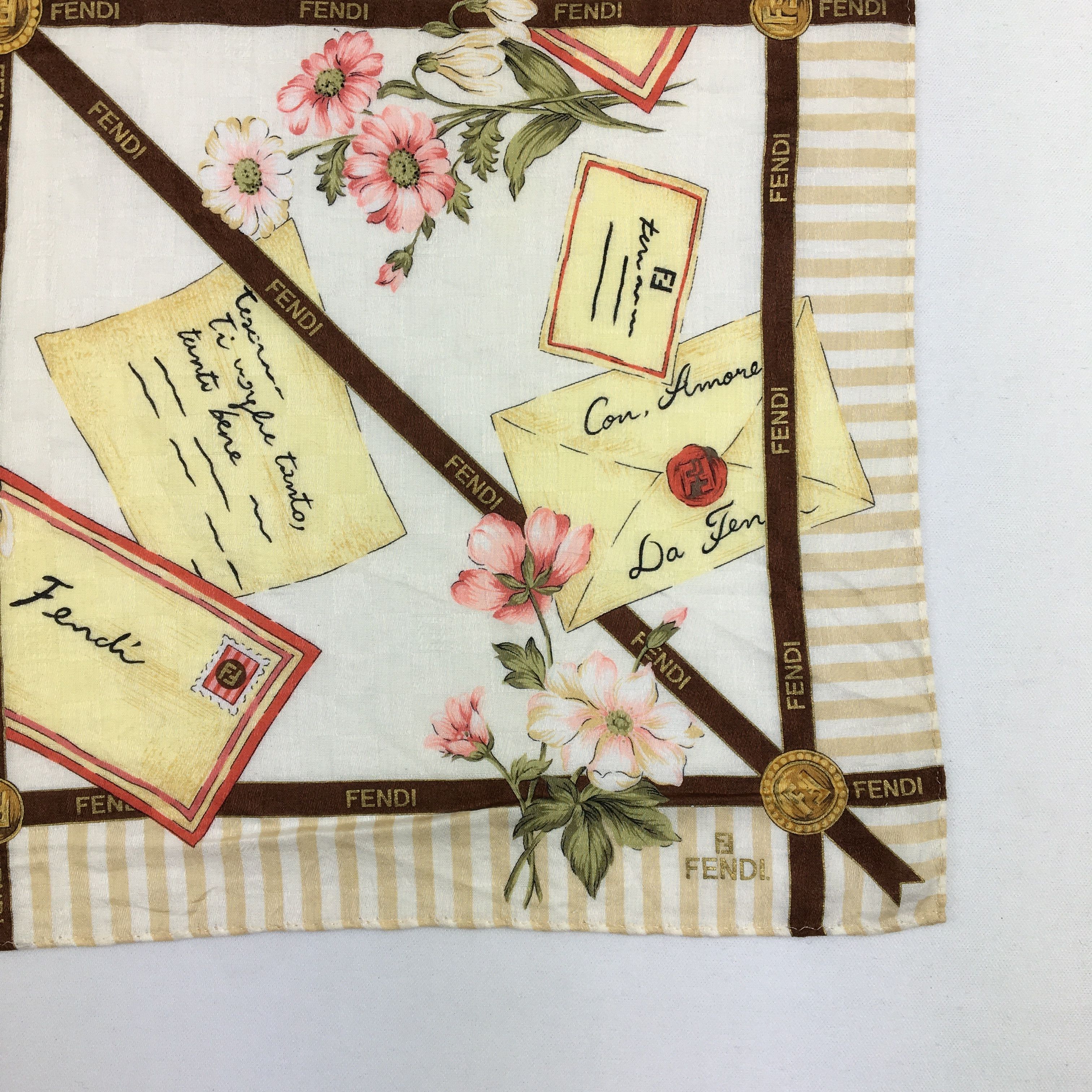 Japanese Brand Vintage Fendi Handkerchief Neckerchief Bandana - AC72950 Size ONE SIZE - 2 Thumbnail
