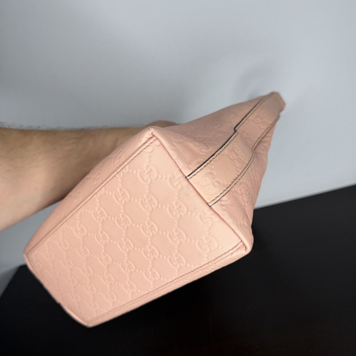 Gucci Gucci Hobo Pink Leather GG Shoulder Bag Size ONE SIZE - 8 Thumbnail