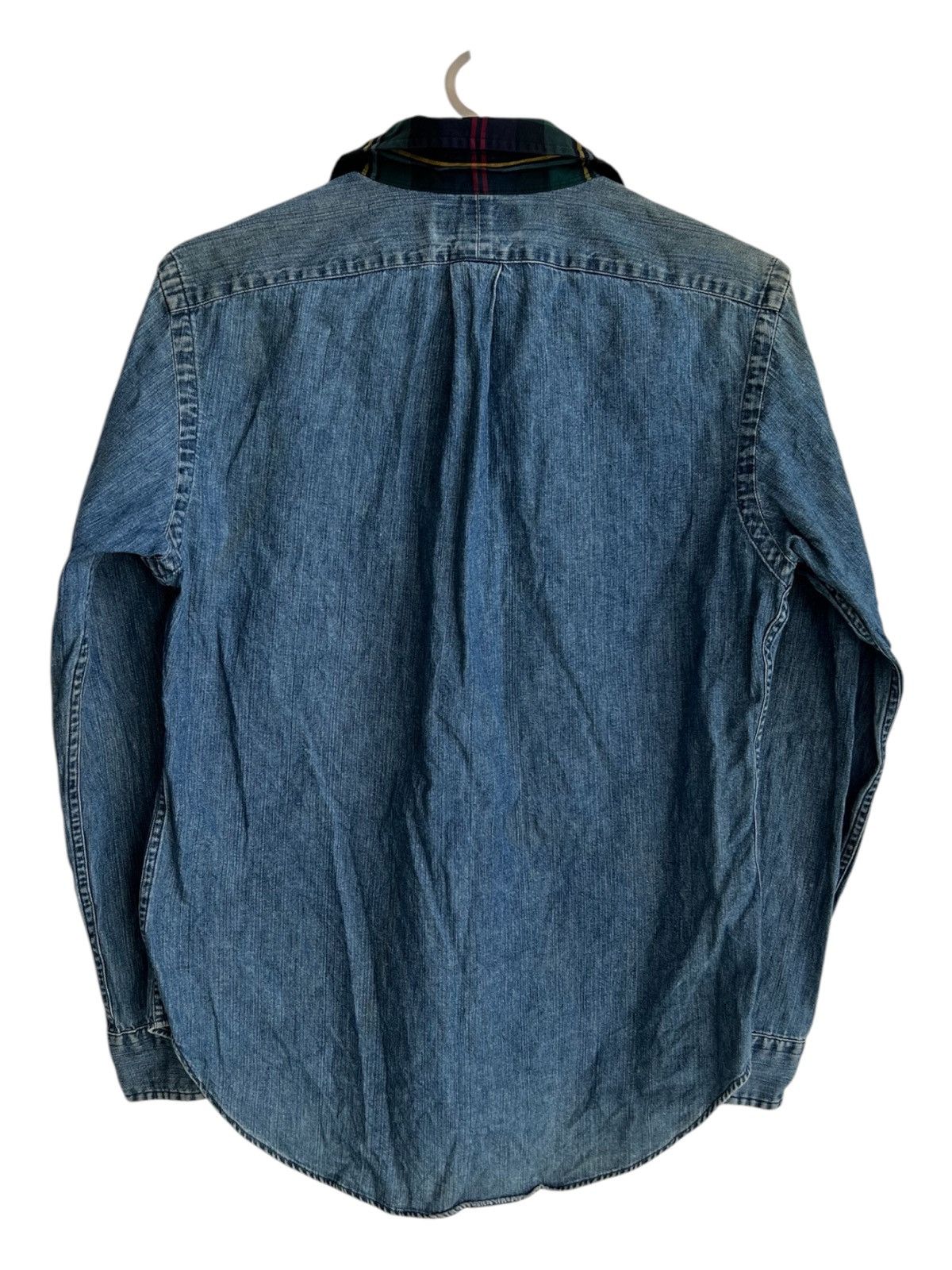 RRL Ralph Lauren 1990s Polo Ralph Lauren Tartan + Leather Elbow Work Jacket Size US S / EU 44-46 / 1 - 5 Thumbnail