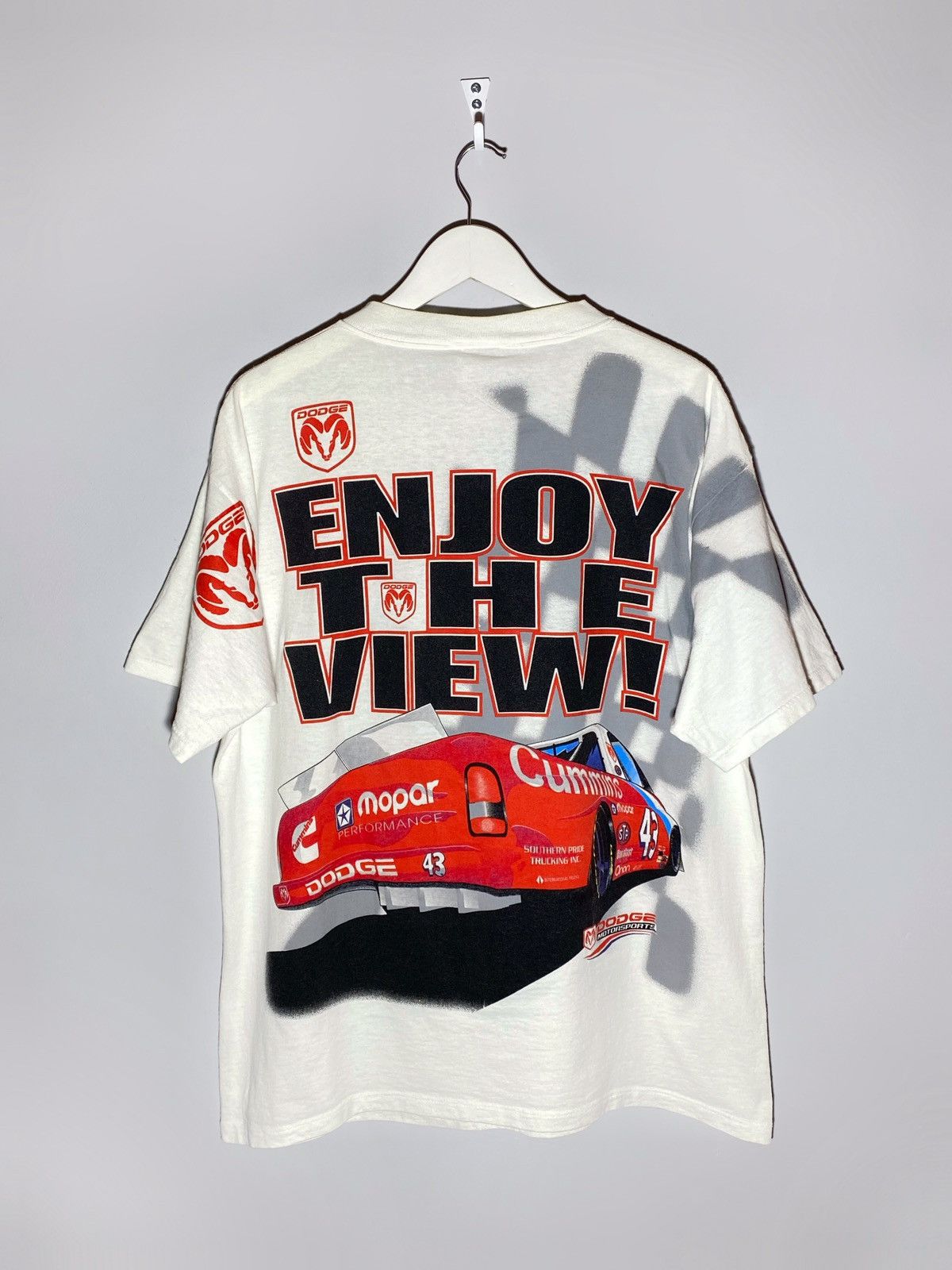 NASCAR 🔥 Y2K DODGE RAM NASCAR RACING TEE OVERPRINT USA MADE Size US XL / EU 56 / 4 - 2 Thumbnail