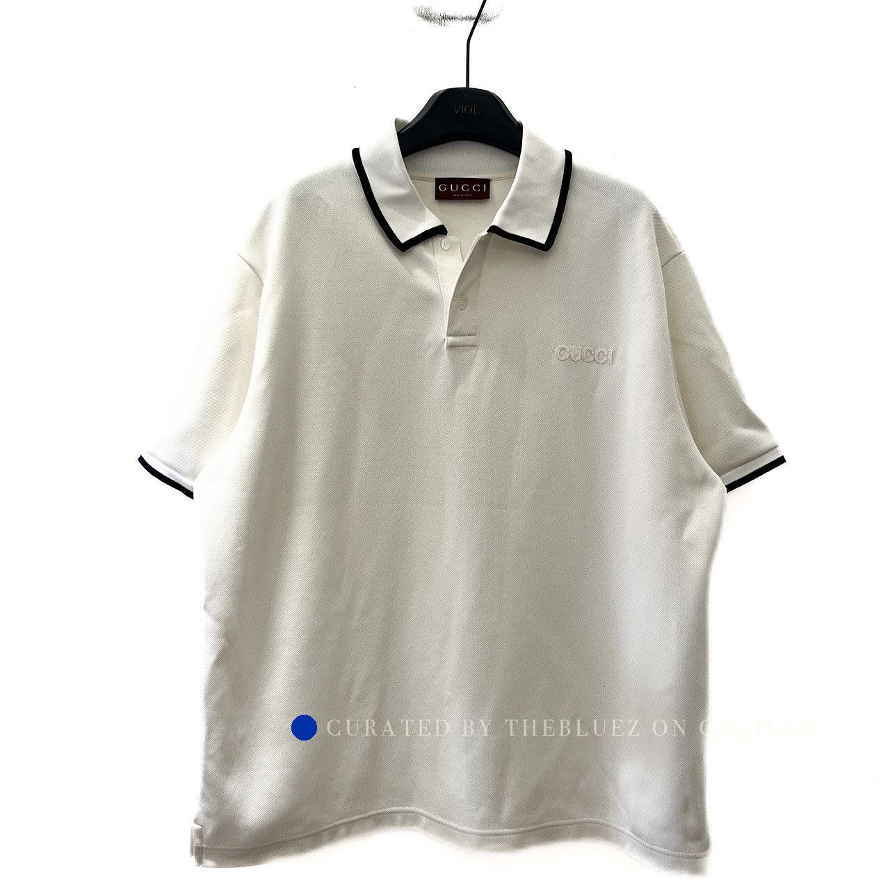 Gucci Classic Embroidered Polo Shirt in White Size US M / EU 48-50 / 2 - 1 Thumbnail
