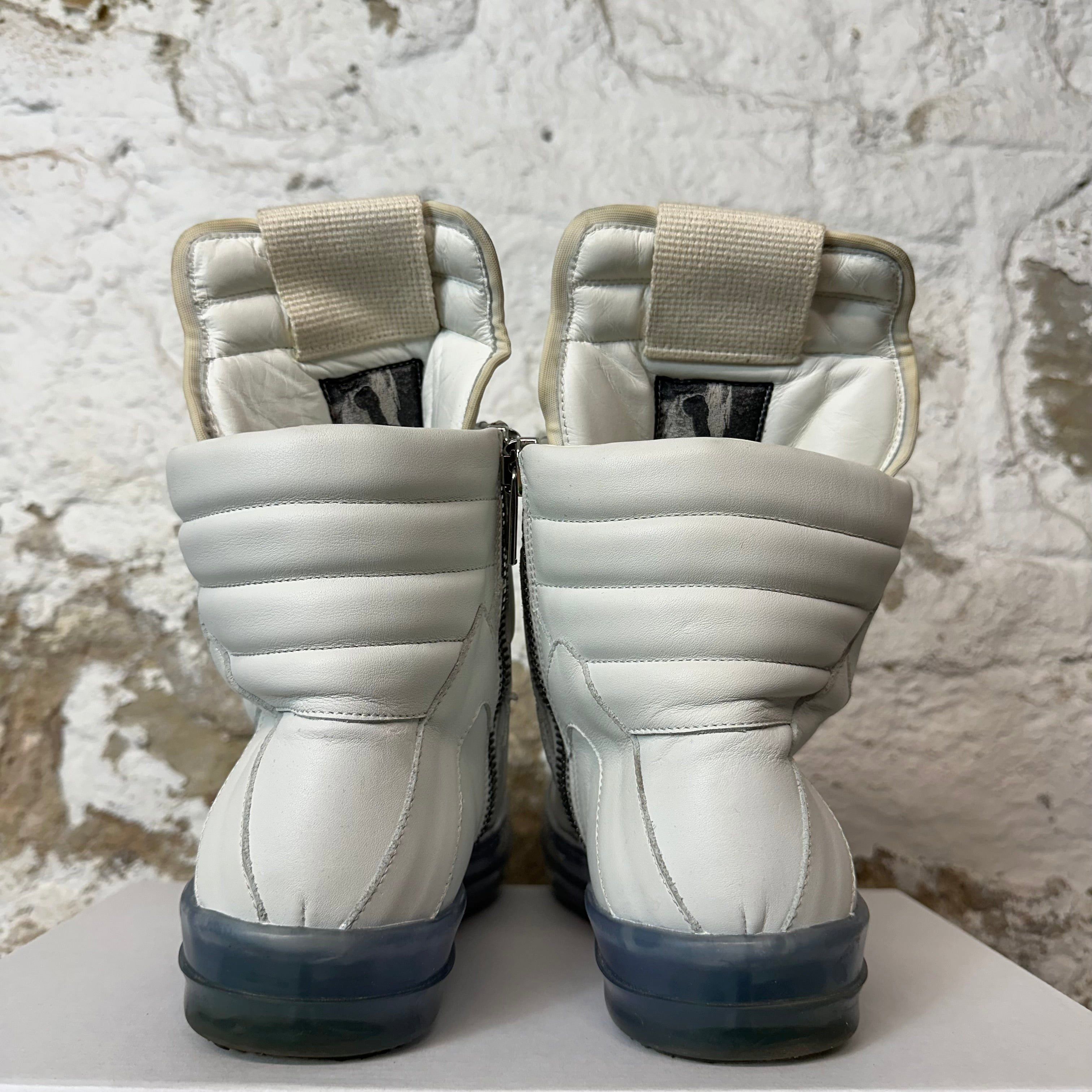 Rick Owens Geobasket White Transparent Sole Sz 9 (42)