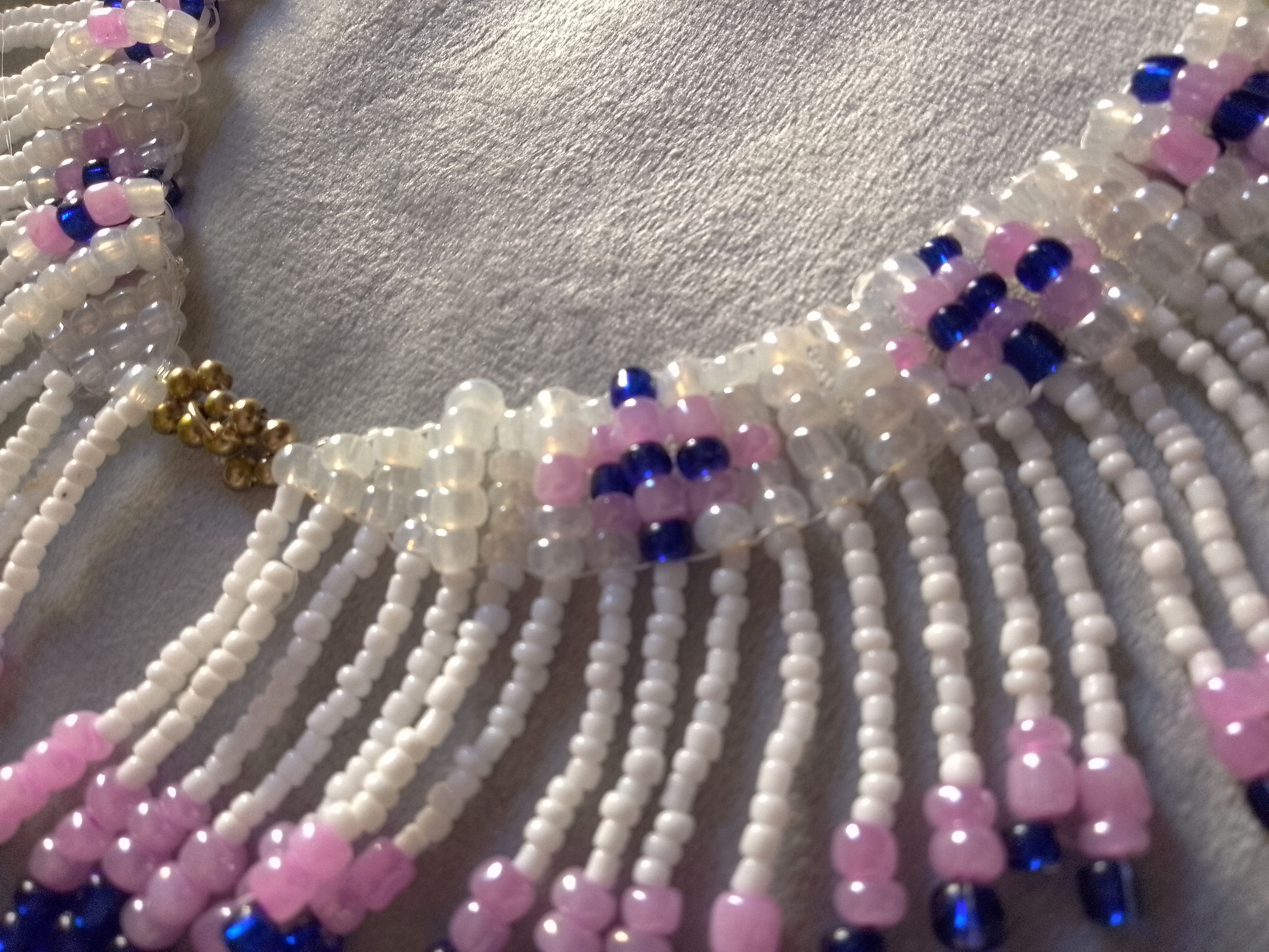 Handmade NECKLACE ETHNIC NATIVE AMERICANS WHITE BANGS Size ONE SIZE - 7 Thumbnail