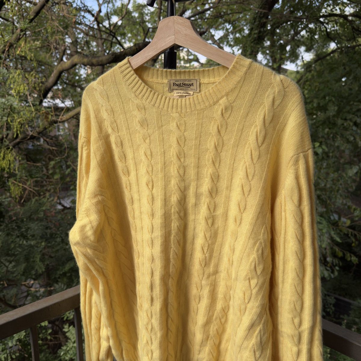 Paul Stuart Paul Stuart Cashmere Cable Crewneck Sweater Size US L / EU 52-54 / 3 - 2 Thumbnail
