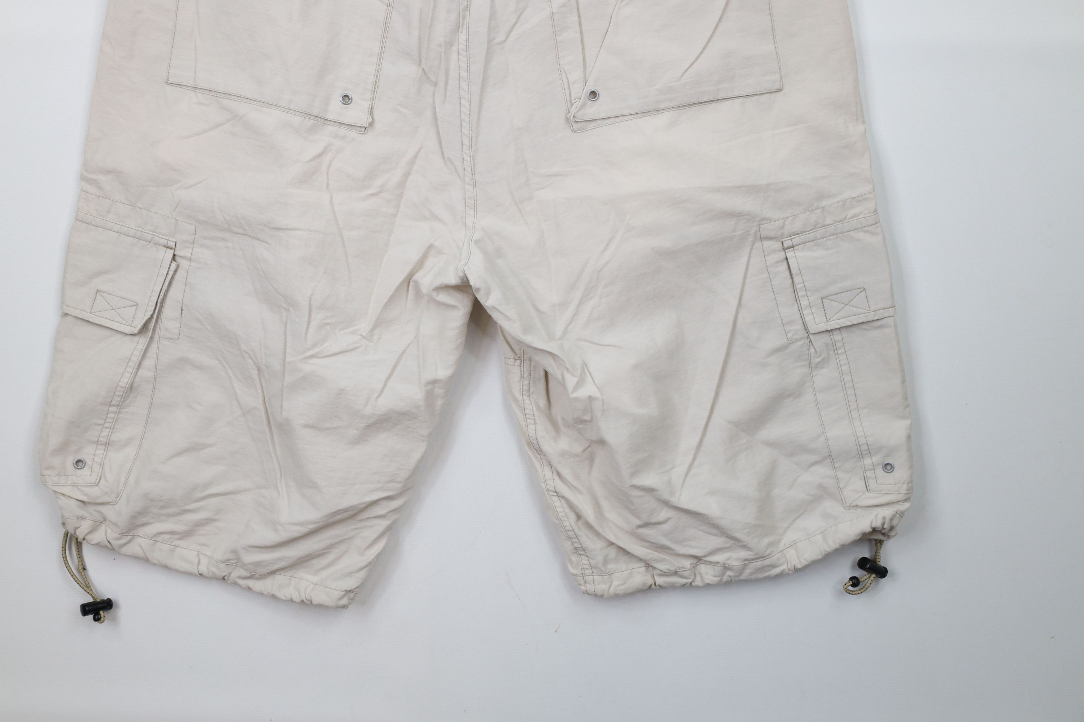 Vintage Vintage 90s Streetwear Baggy Fit Straps Cargo Shorts Beige Size US 34 / EU 50 - 11 Thumbnail