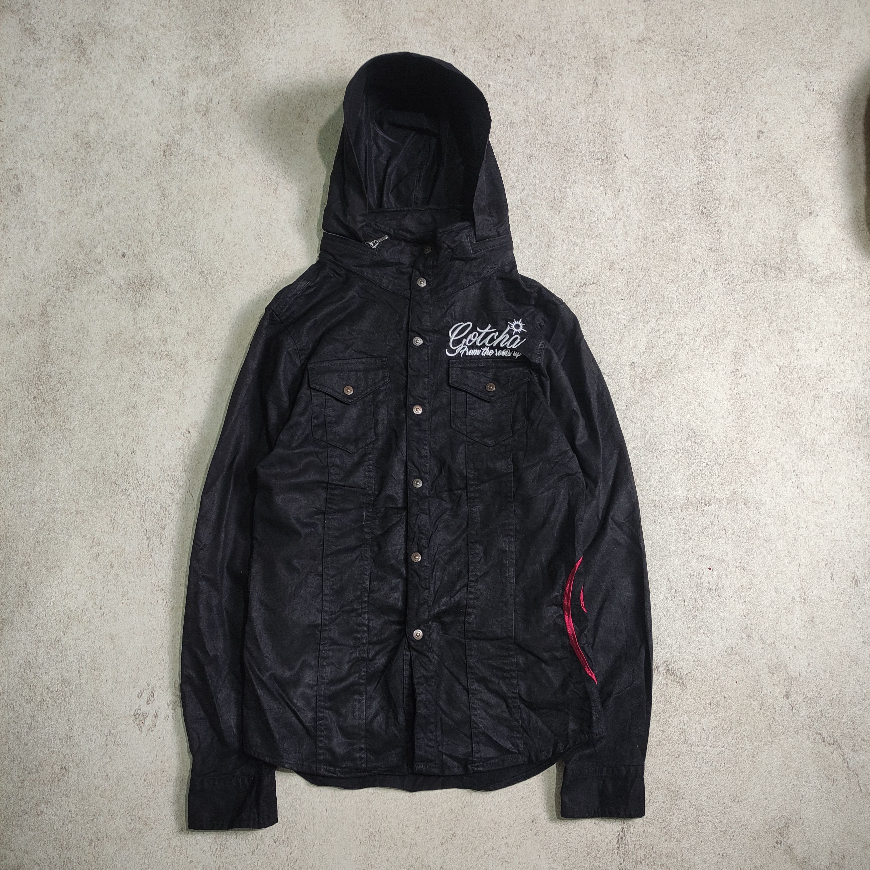Japanese Brand Gotcha Y2K Suede-Style Button-Up Goa LGB tornado mart Size US S / EU 44-46 / 1 - 4 Thumbnail