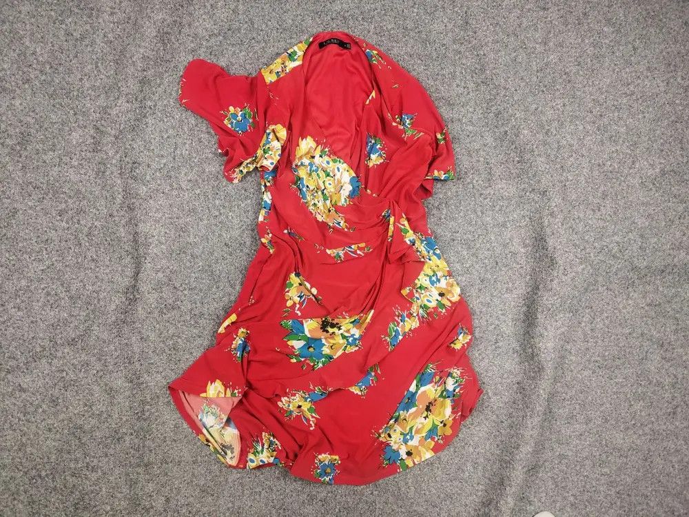 Lauren Ralph Lauren lauren Ralph lauren Black Label Red Dress Flowers Pattern Size M / US 6-8 / IT 42-44 - 1 Thumbnail