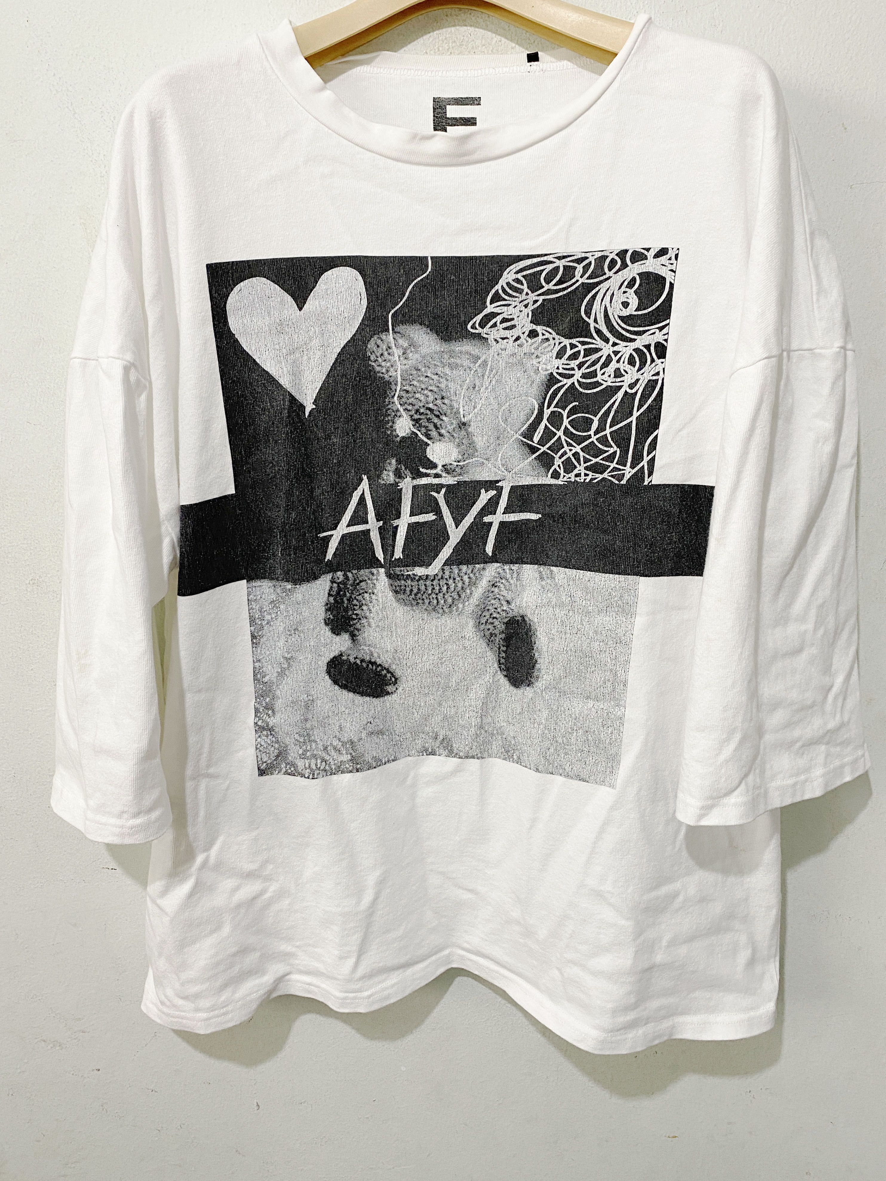 image of Designer Afyf Attitude Of Fashion Vandalism Jersey in White, Men's (Size XL)