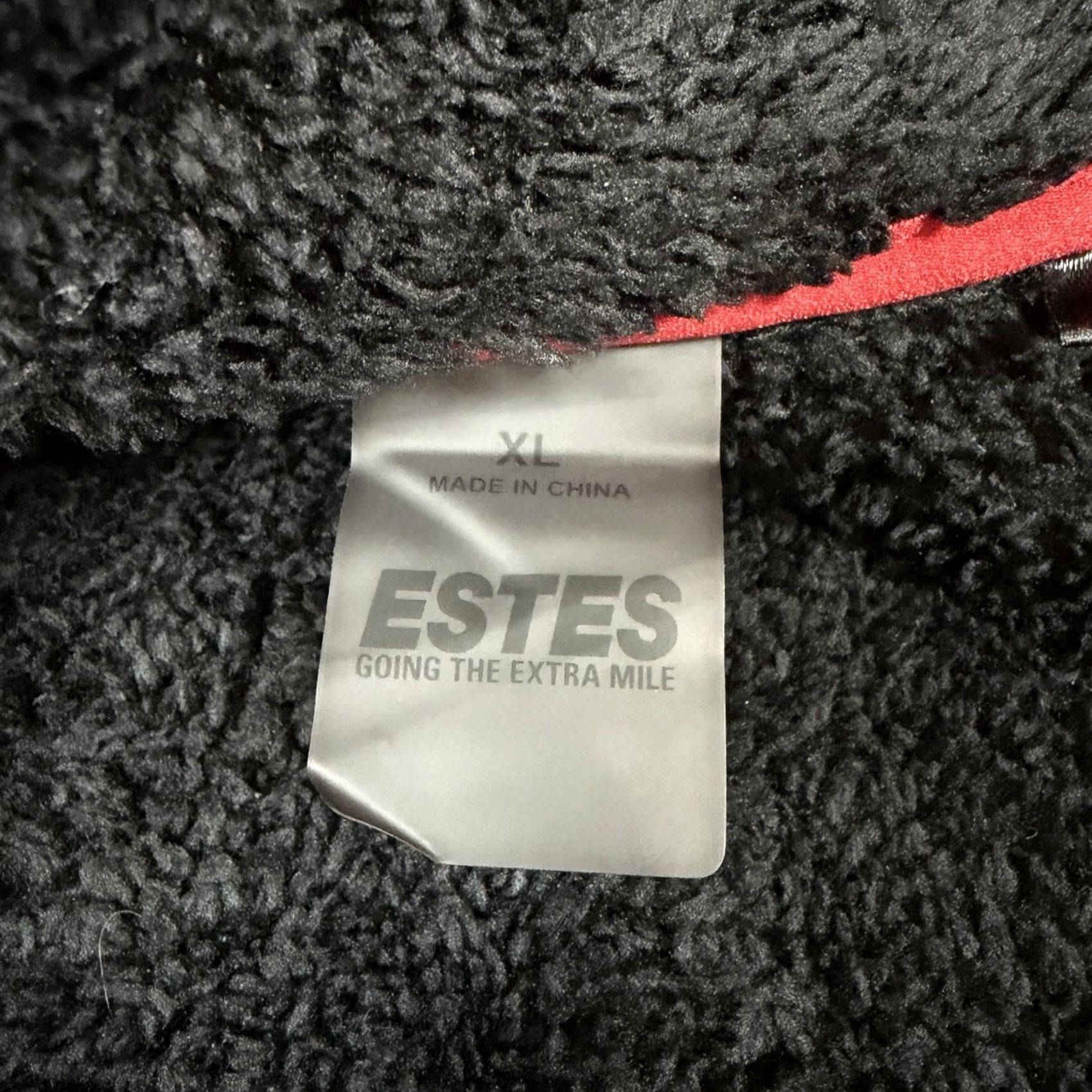 Vintage ESTES Jacket Men XL Black Fleece Full Zip Lightweight Long Sleeve Stand-Up Collar Cardio Winter Fall Spring Size US XL / EU 56 / 4 - 6 Thumbnail