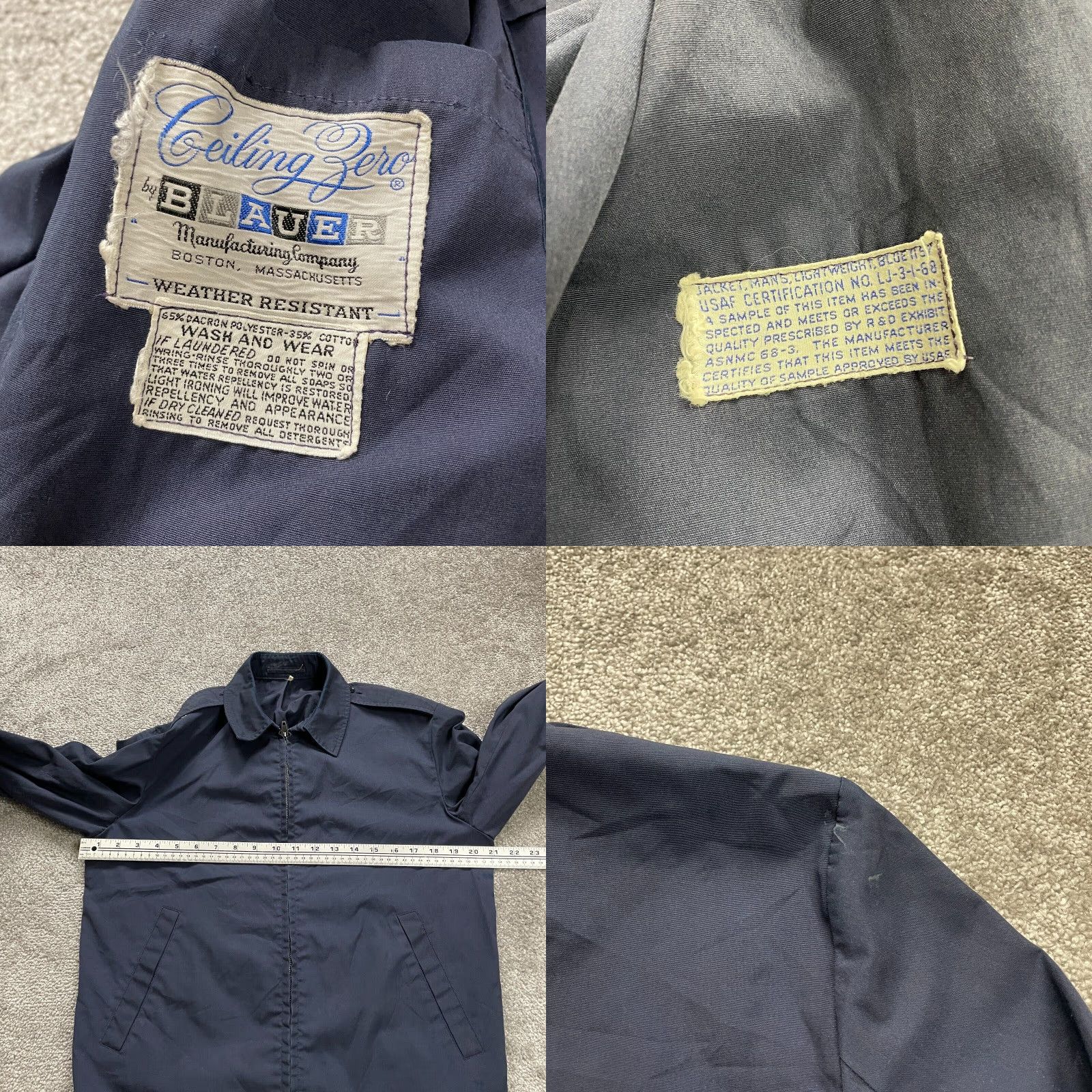 Vintage Blauer Jacket Men Medium Navy Blue Full Zip Collared Outdoor Casual Ceiling Zero Size US M / EU 48-50 / 2 - 8 Thumbnail