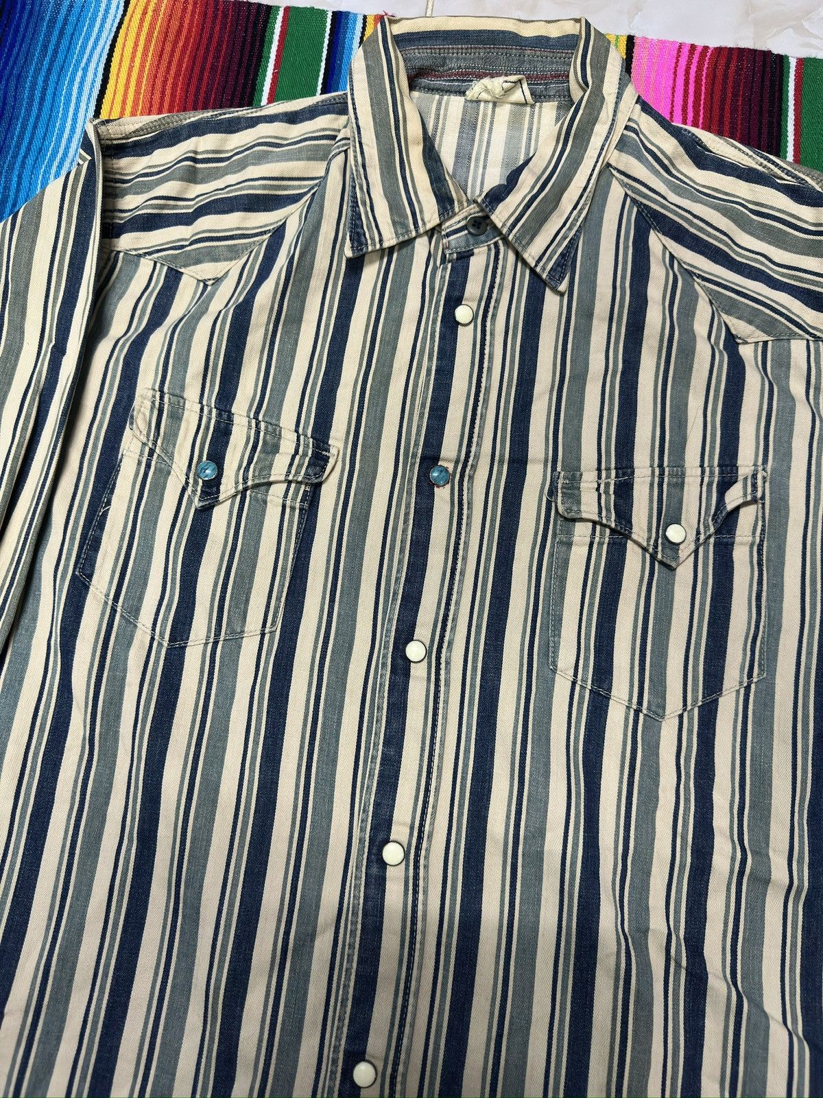 Vintage Western Flannel Stripe 45 RPM .