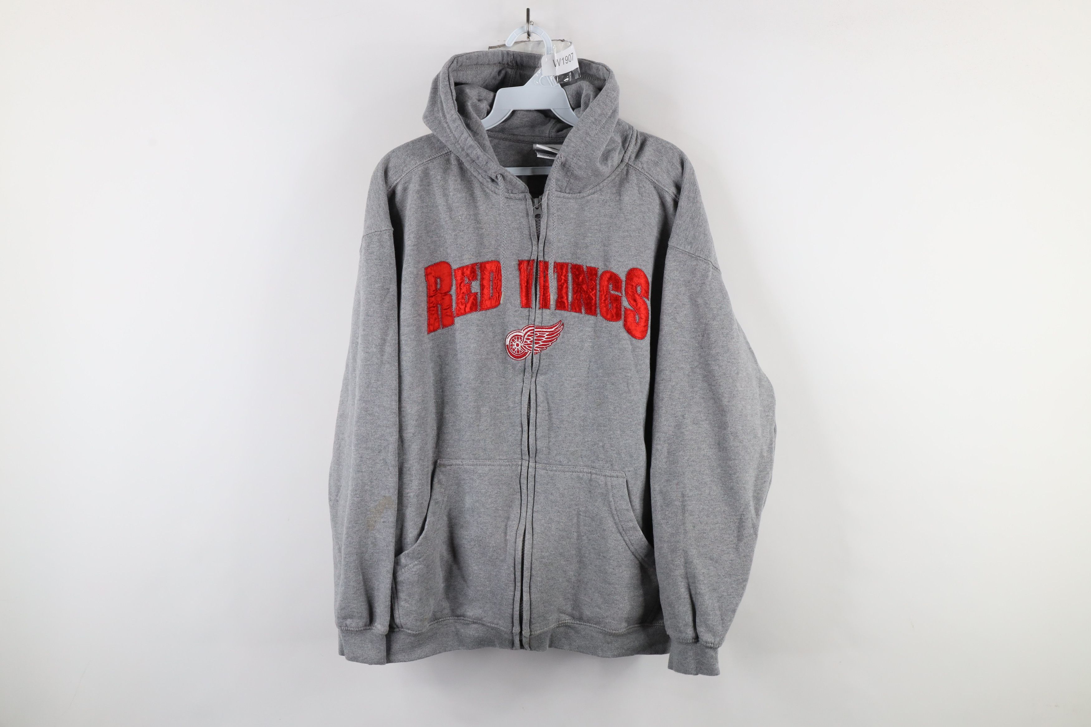 Vintage Vintage NHL Detroit Red Wings Hockey Full Zip Hoodie Gray Size US L / EU 52-54 / 3 - 1 Thumbnail