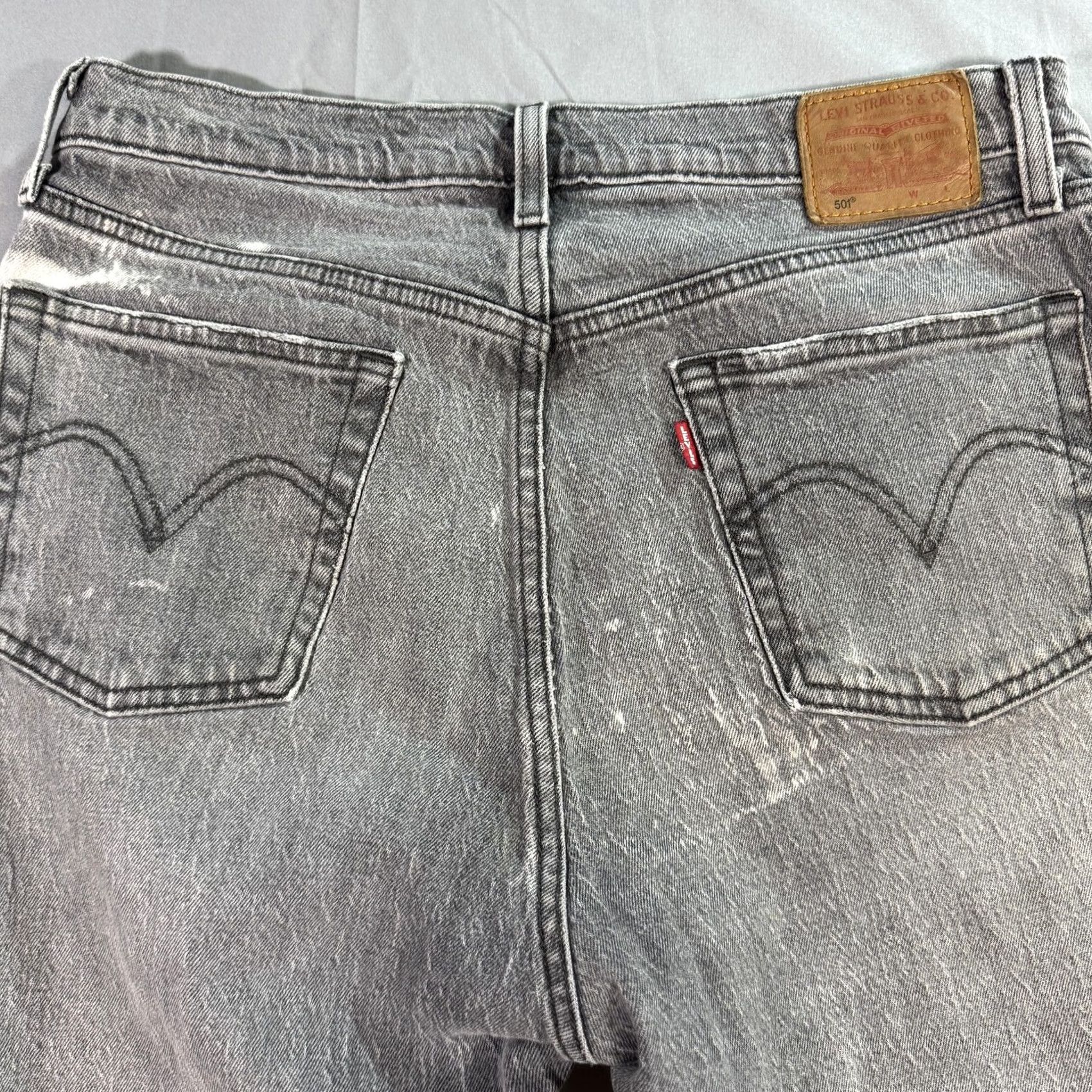 Levi's VINTAGE Levi's 501 Jeans Mens? Womens? Gray Regular Fit Straight Leg Button Fly 31 Size 24" / US 00 / IT 34 - 6 Thumbnail
