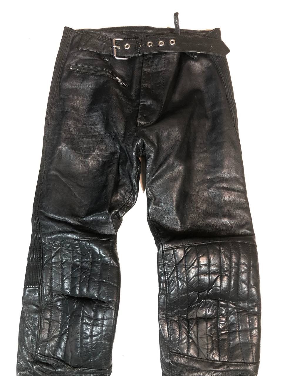 Vintage Leder Vintage Rare Moto Biker Leather Pants Size US 29 - 2 Thumbnail