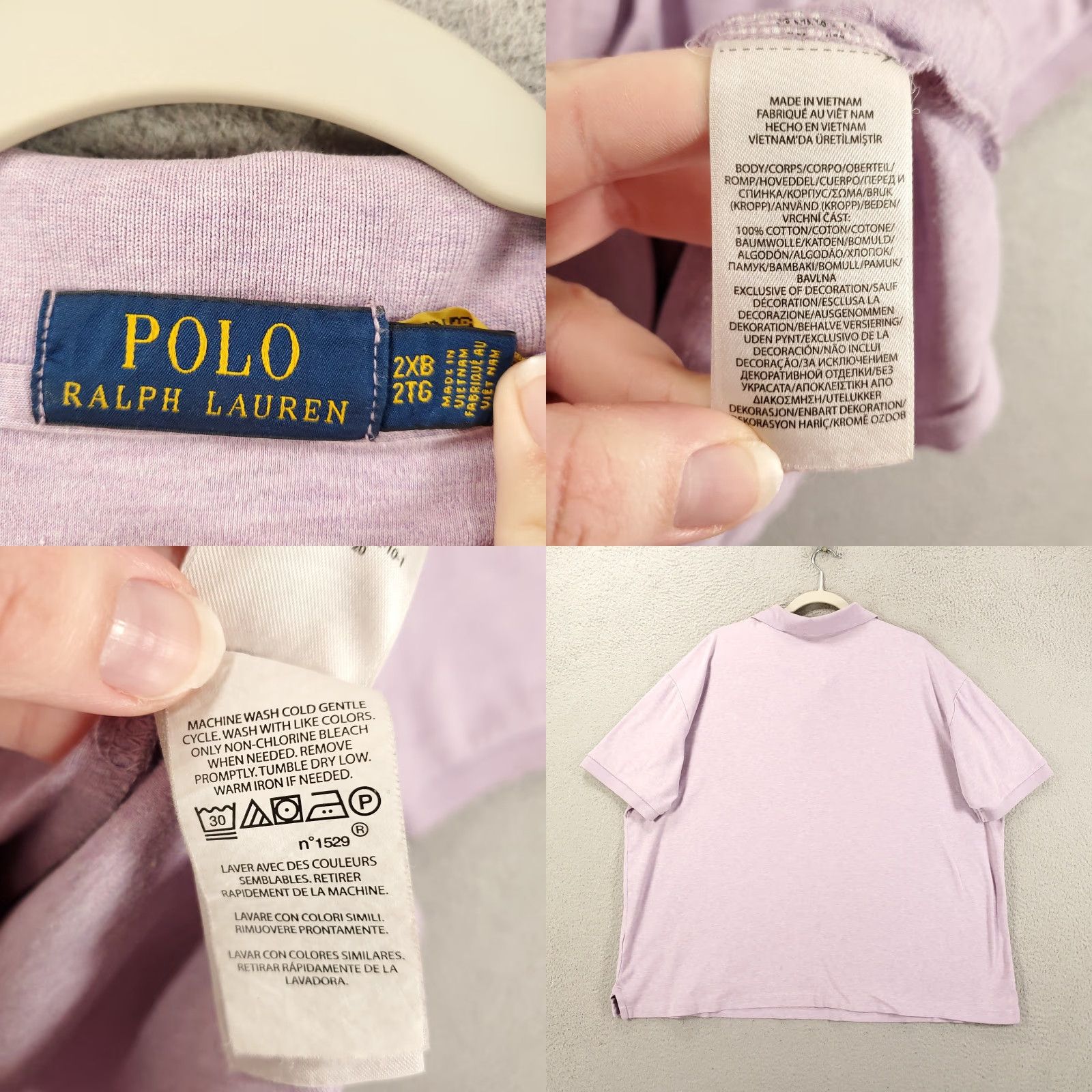 Polo Ralph Lauren Polo Ralph Lauren Polo Shirt Big 2X Mens Purple Collared Knit 100% Cotton Logo Preppy Classic Size US XXL / EU 58 / 5 - 8 Thumbnail