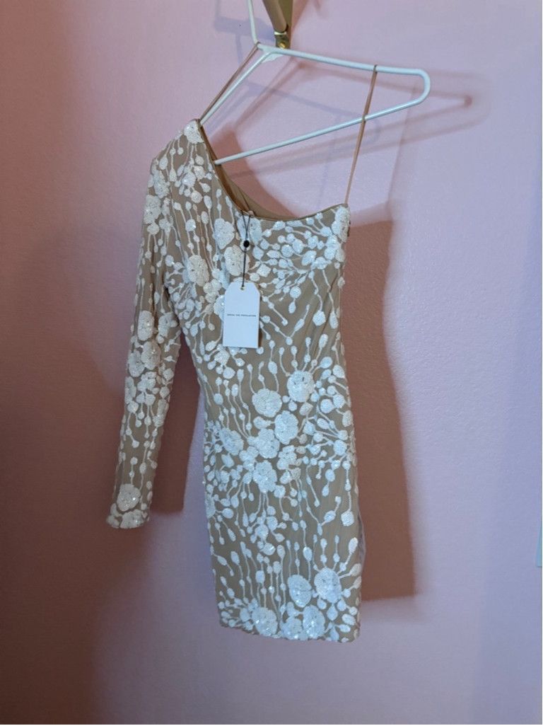 Dress the Population Women's The Population Dress, White, Size S Size S / US 4 / IT 40 - 5 Thumbnail