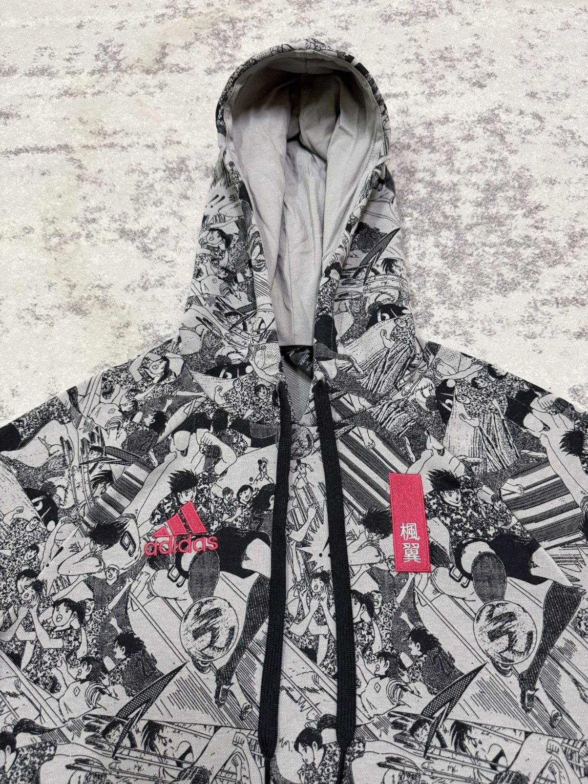 Adidas Adidas X Captain Tsubasa all-over print hoodie pink logo Size US XS / EU 42 / 0 - 6 Thumbnail