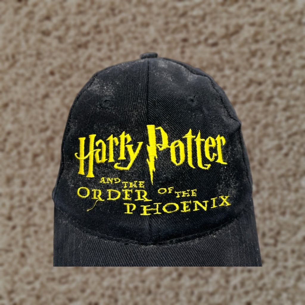 Vintage Scholastic Hat Cap Baseball Adjustable One Size Black Unisex Adults Harry Potter Order Of The Phoenix Movie Book Theme Mens Womens Size ONE SIZE - 1 Thumbnail