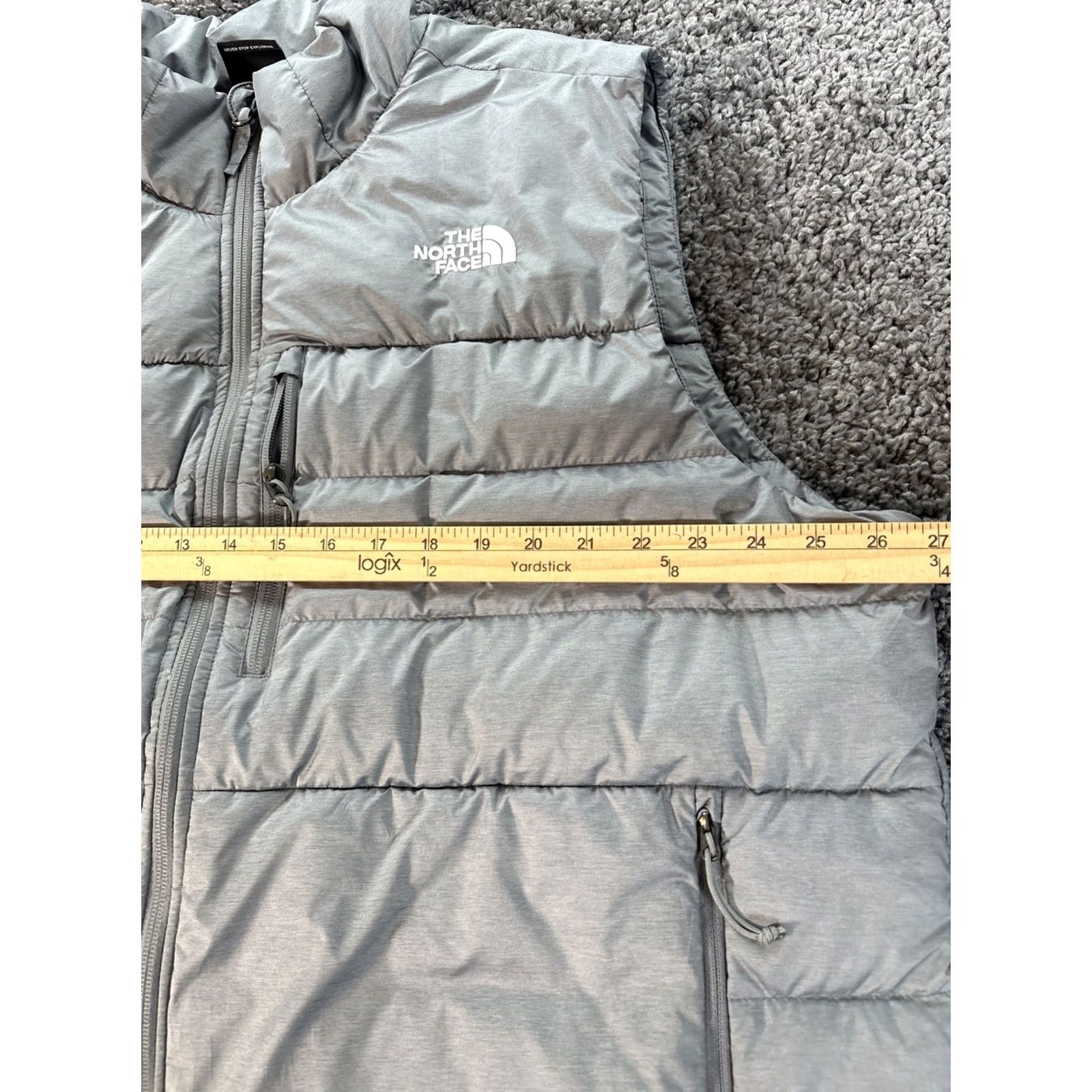 The North Face The North Face Vest Mens 2XL Gray 550 Down Insulated Puffer Full Zip Size US XXL / EU 58 / 5 - 3 Thumbnail
