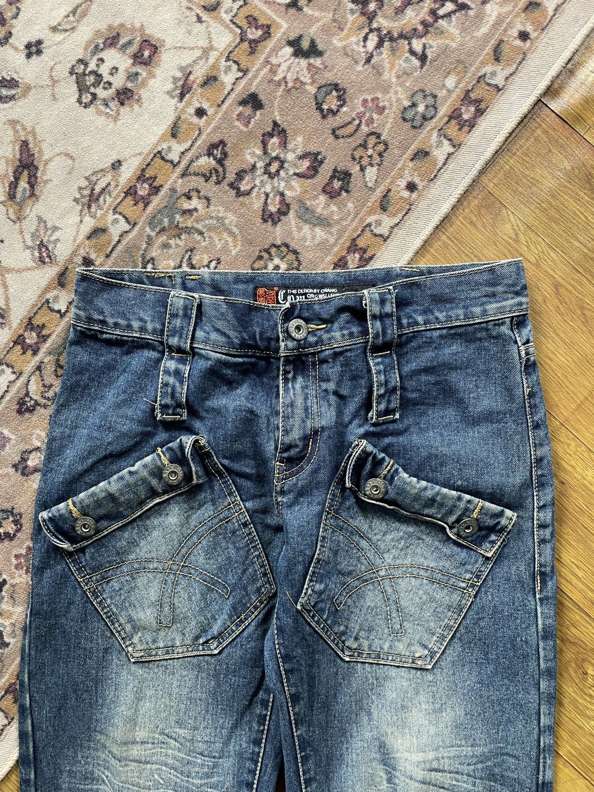 Grunt Style Crazy Pants Changqingwu Denim Embroidery Size US 33 - 5 Thumbnail