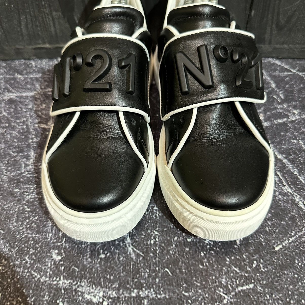 N21 N21 KIDS - Black Leather Sneakers Size 35 Size US 5 / IT 35 - 6 Thumbnail