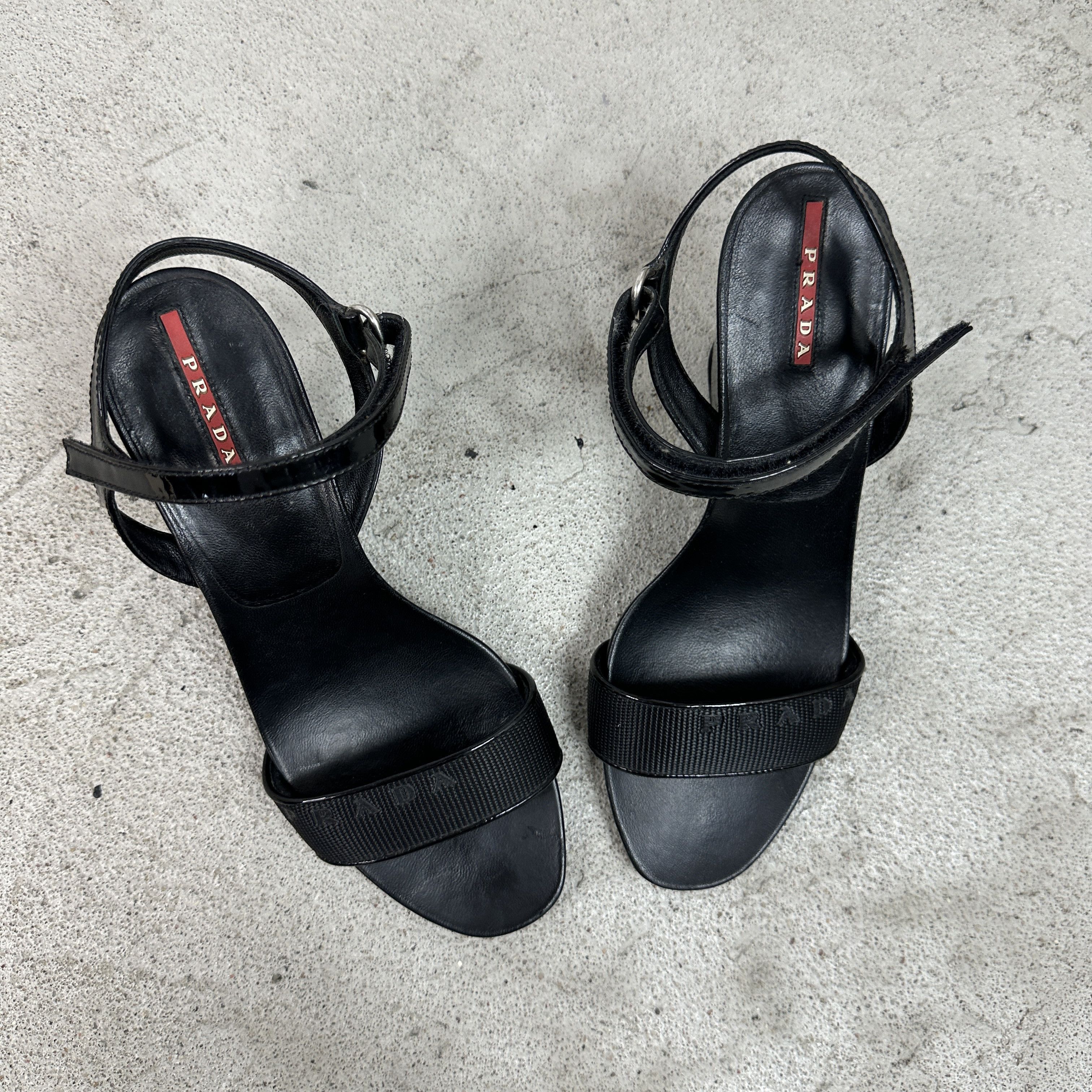 Prada × Vintage Vintage Avant Garde Prada Platform Wedge 00s Sandals Size US 8 / IT 38 - 4 Thumbnail