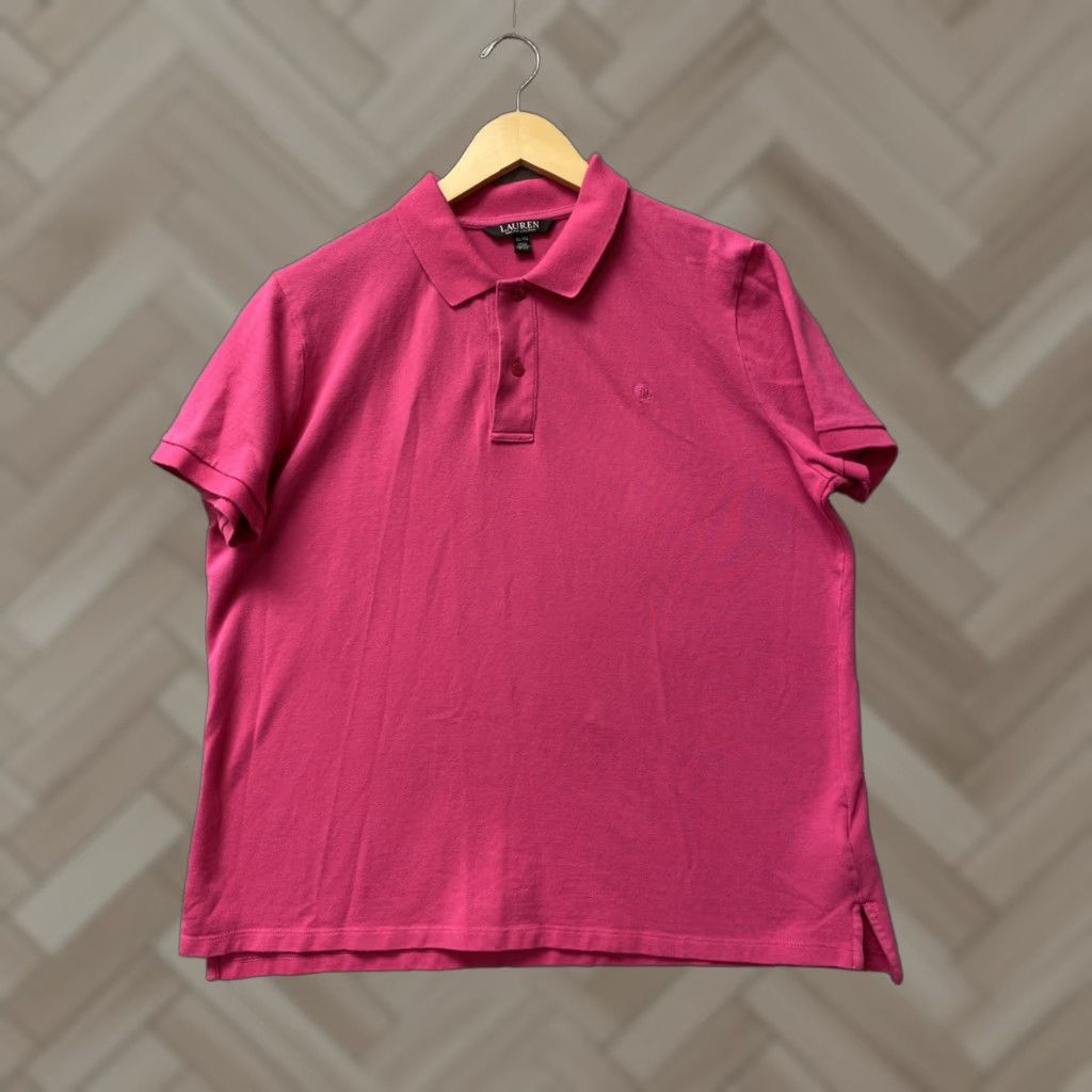 Polo Ralph Lauren VINTAGE Polo Ralph Lauren Men's Polo Shirt XL Short Sleeve Magenta Cotton Designer 90s Size US XL / EU 56 / 4 - 1 Thumbnail