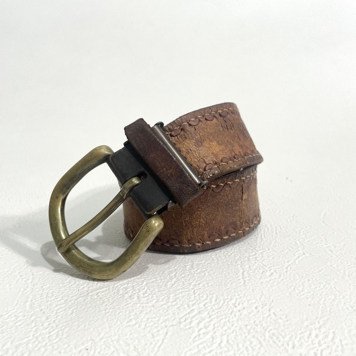 If Six Was Nine Y2k Vintage leather belt kapital style Size ONE SIZE - 1 Thumbnail