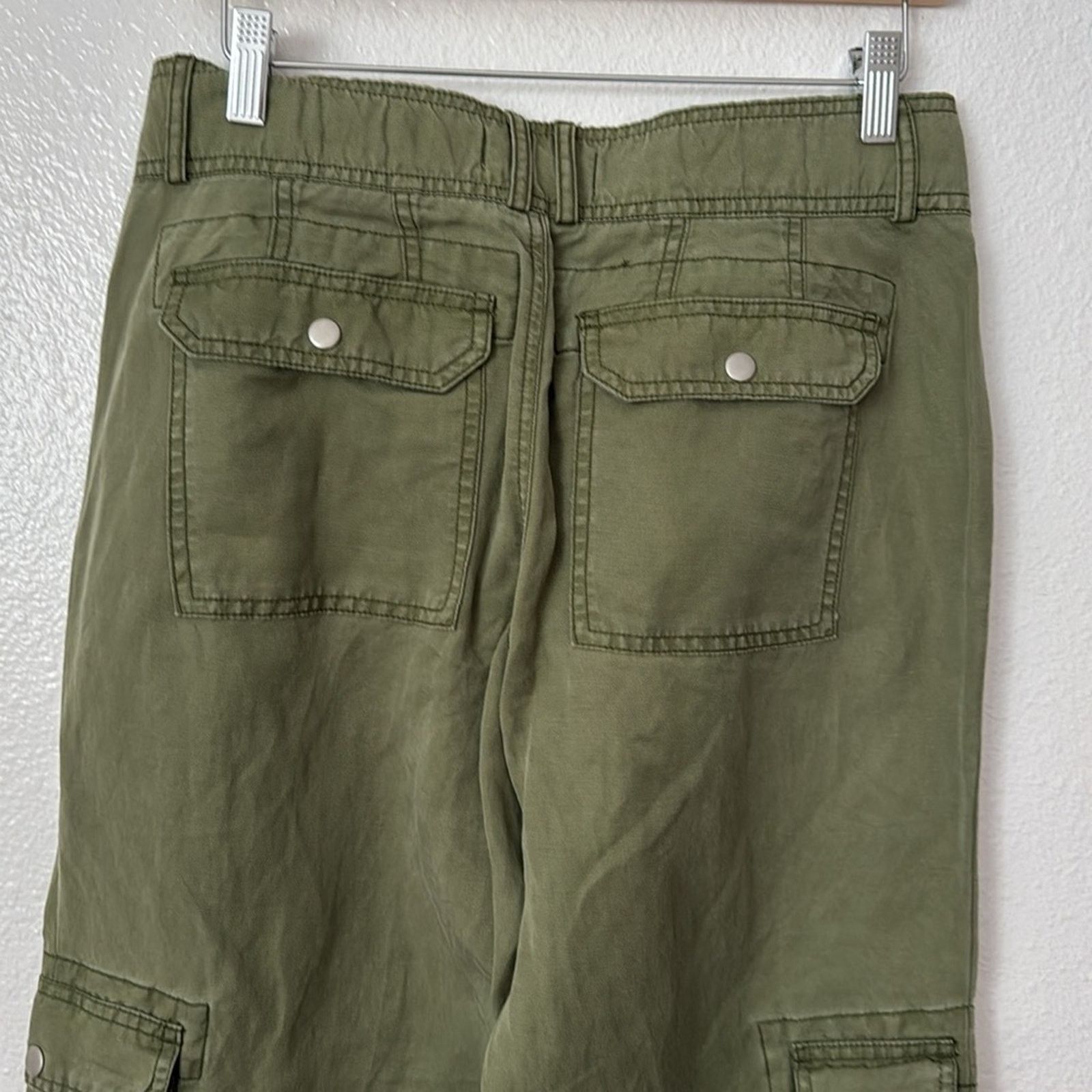Anthropologie NWT Anthropologie 4 Utility Army Green Cargo Pants Size 27" / US 4 / IT 40 - 8 Thumbnail