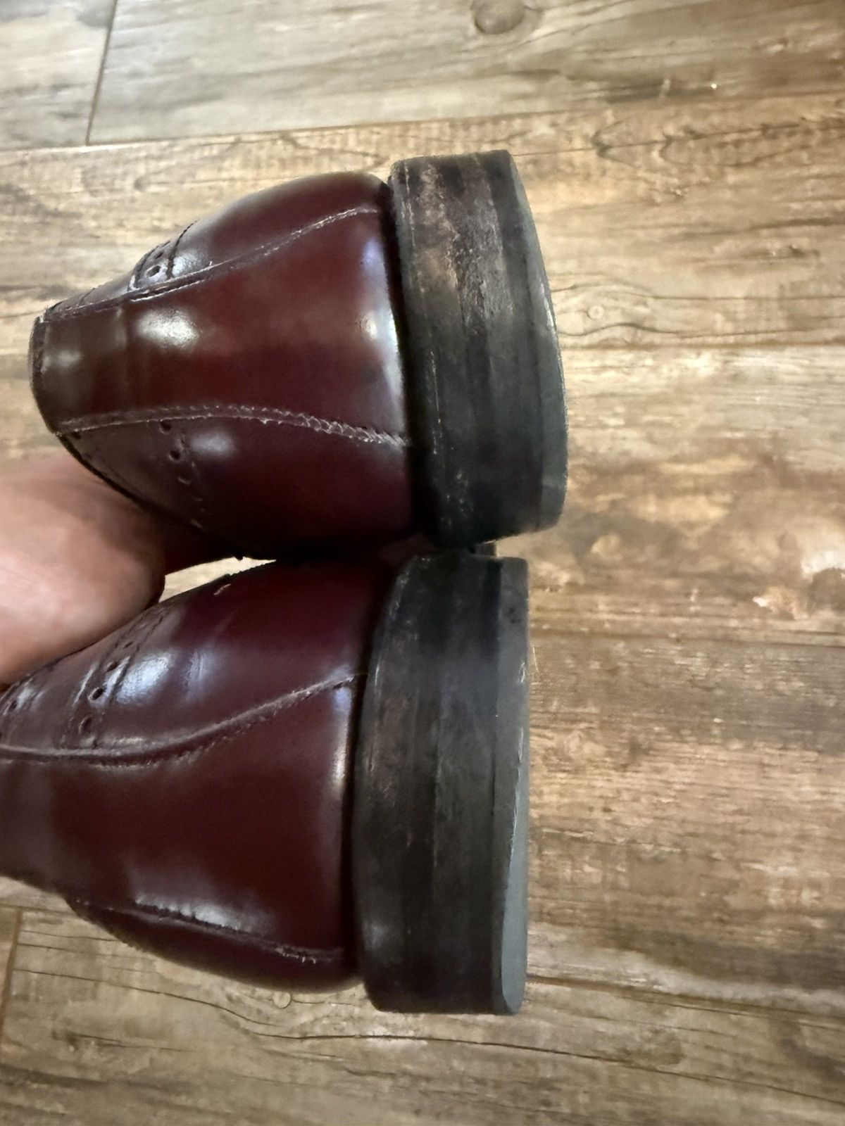 Allen Edmonds Allen Edmonds Richmond 9.5 D Burgundy Broque Wingtip Oxford Size US 9.5 / EU 42-43 - 11 Thumbnail