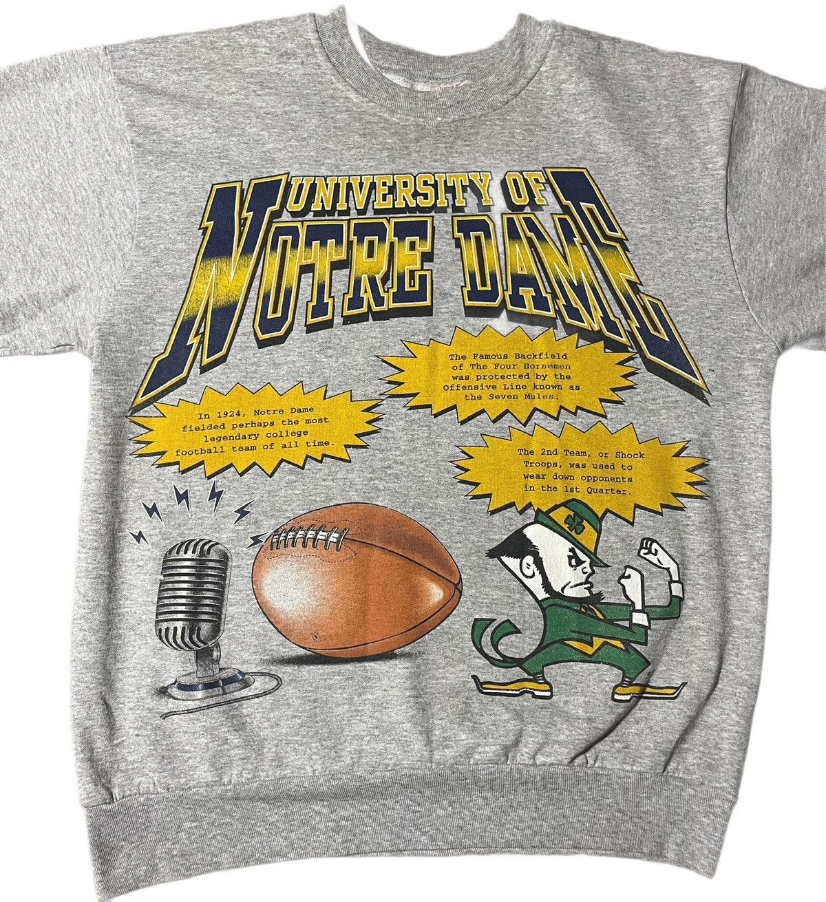 Vintage University of Notre Dame football crewneck sweater Size US L / EU 52-54 / 3 - 1 Thumbnail