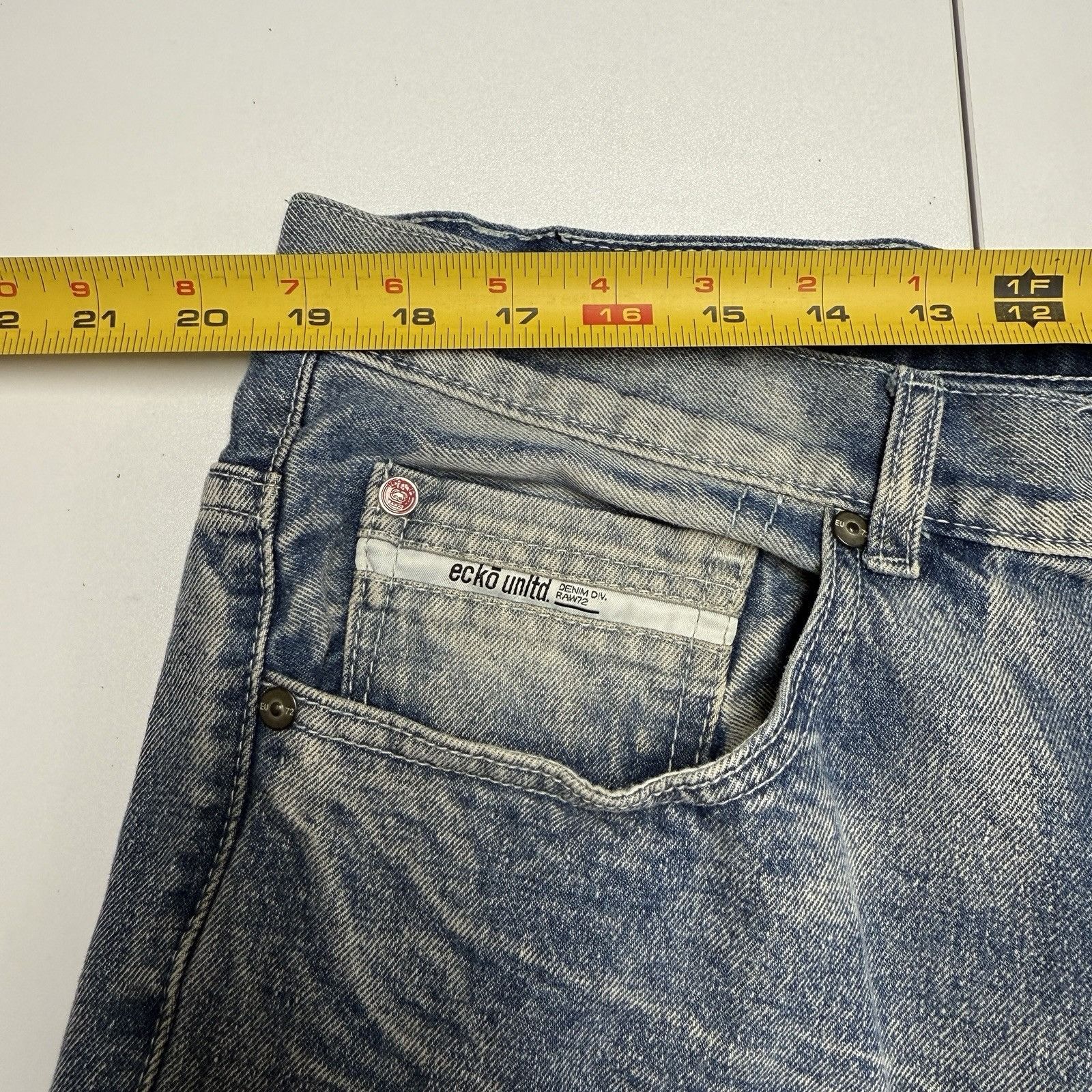 Ecko Unltd. × Vintage Ecko Unltd Baggy Y2K Jeans Mens 38x32 Blue Skate Grunge Size US 38 / EU 54 - 8 Thumbnail