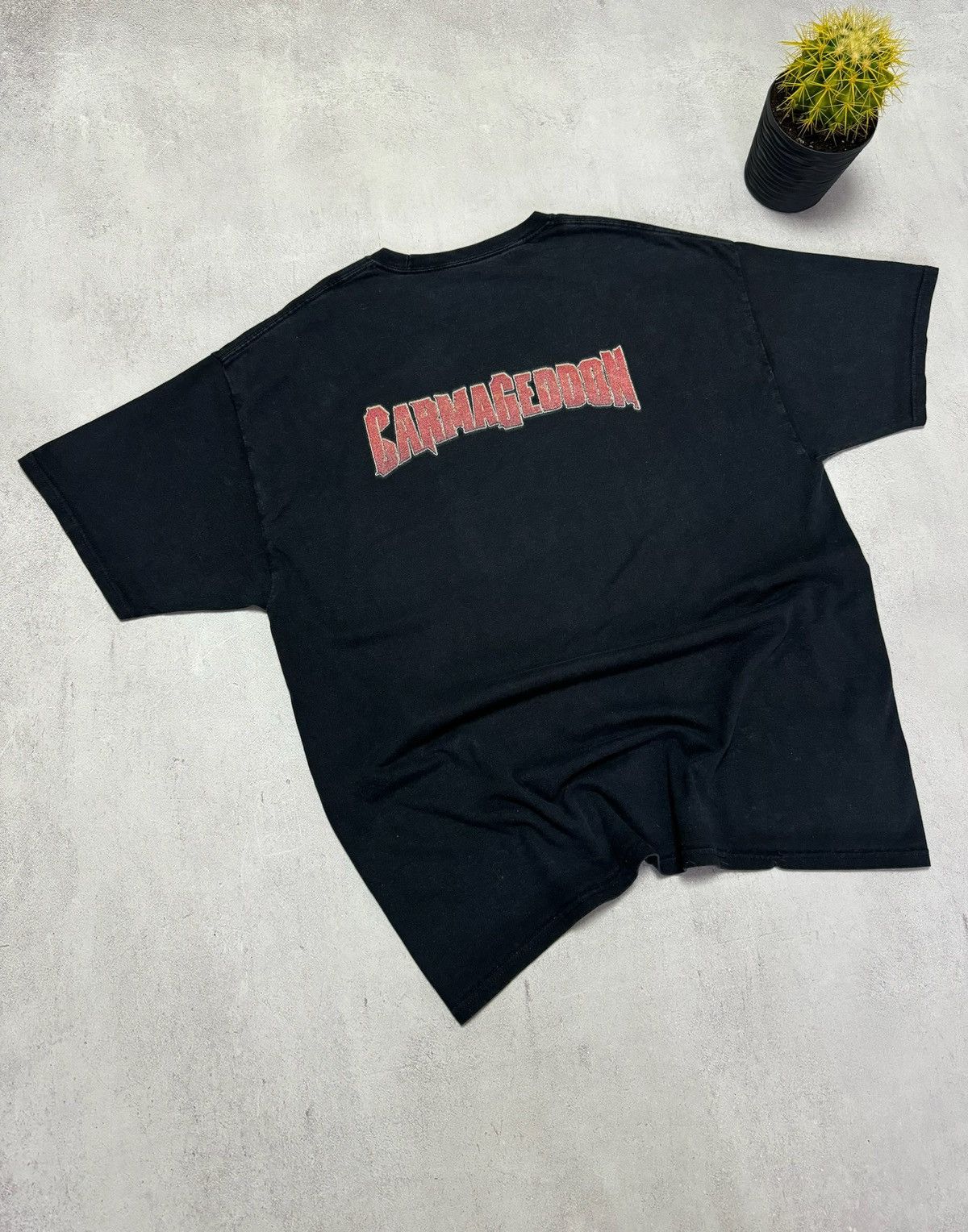 Japanese Brand × Vintage Vintage Carmageddon T Shirt Tee Splatter Bonus Rare Y2K 90s Size US XL / EU 56 / 4 - 3 Thumbnail