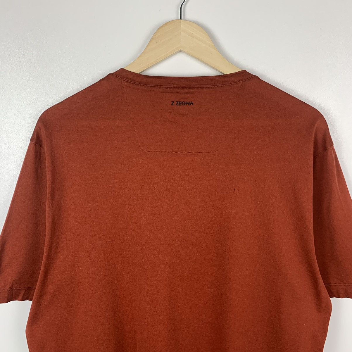 Z Zegna Z Zegna Luxury T Shirt Big Logo Size L Orange Italy Designer Size US L / EU 52-54 / 3 - 12 Thumbnail