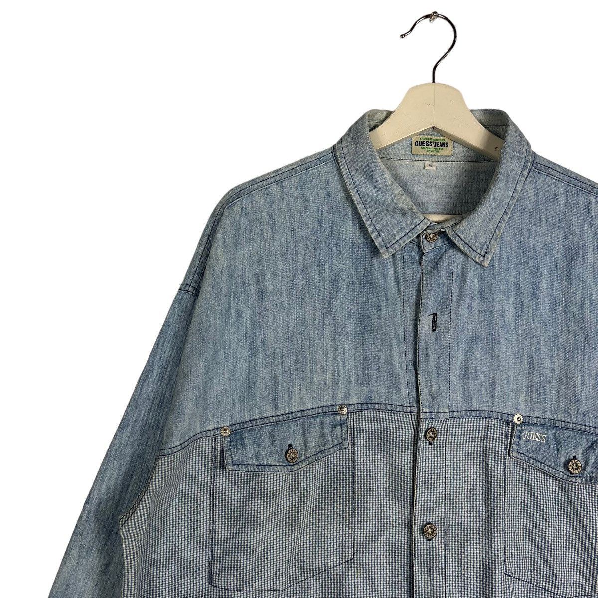 Guess 🔥 GUESS JEANS HIKORY STRIPE SHIRT JACKET MADE IN USA Size US L / EU 52-54 / 3 - 7 Thumbnail