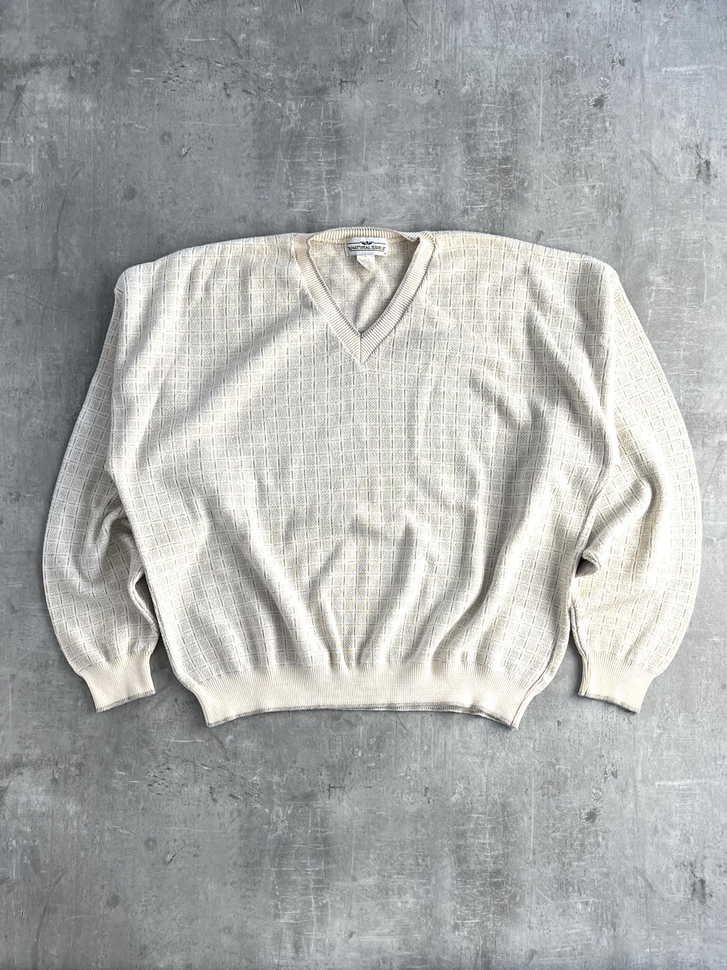 Vintage VINTAGE COSBY PATTERN COTTON KNIT CREAM MADE IN USA XXL Size US XXL / EU 58 / 5 - 1 Thumbnail
