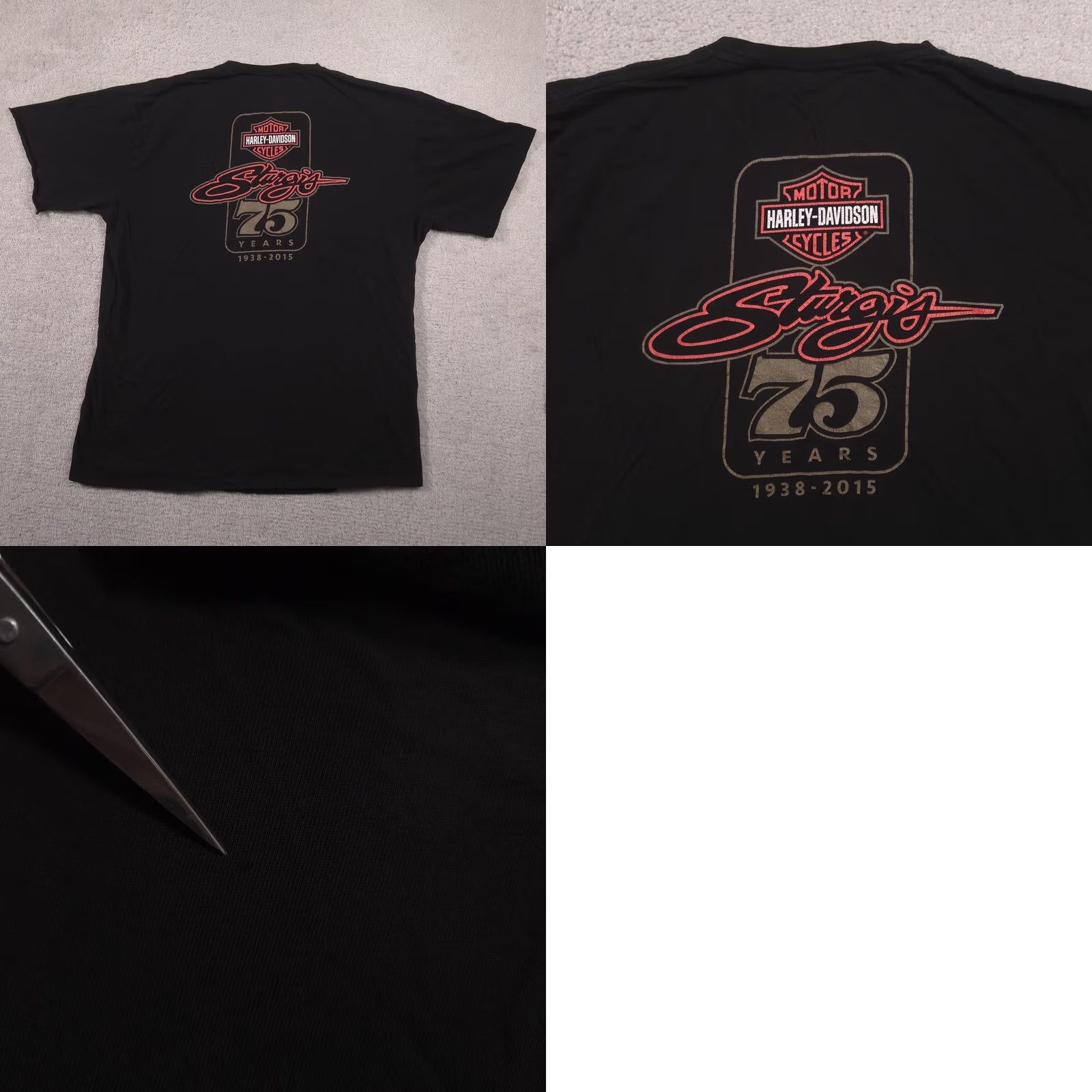 Harley Davidson Harley-Davidson Shirt Mens XL Black Sturgis 75th Anniversary Graphic Tee Tagless Size US XL / EU 56 / 4 - 9 Thumbnail