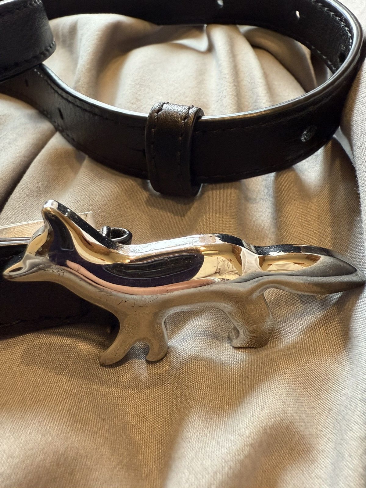 Maison Kitsune Maison kitsune silver fox belt Size ONE SIZE - 4 Thumbnail