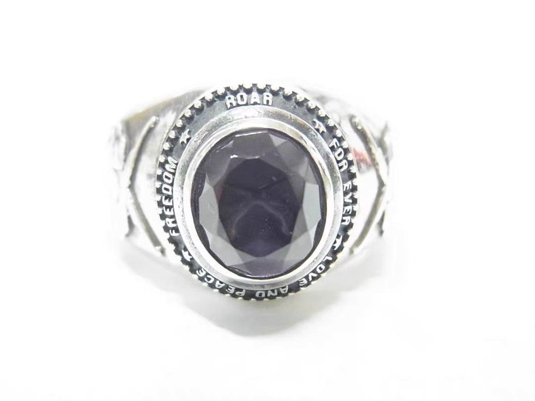 Roar roar Sterling Silver Double Gun Gemstone Ring K11 Size ONE SIZE - 2 Thumbnail