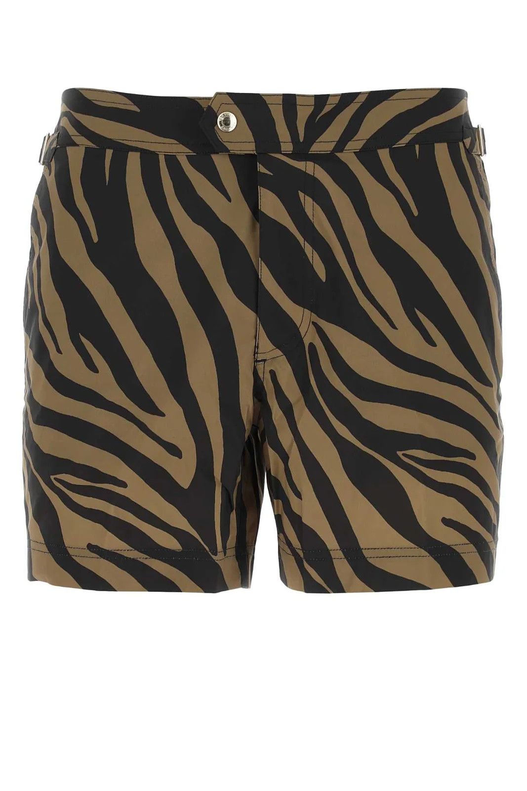 Tom Ford o1w1db10225 TFB450 Zebra Printed Swim Short Black & Caramel Size US 38 / EU 54 - 1 Thumbnail