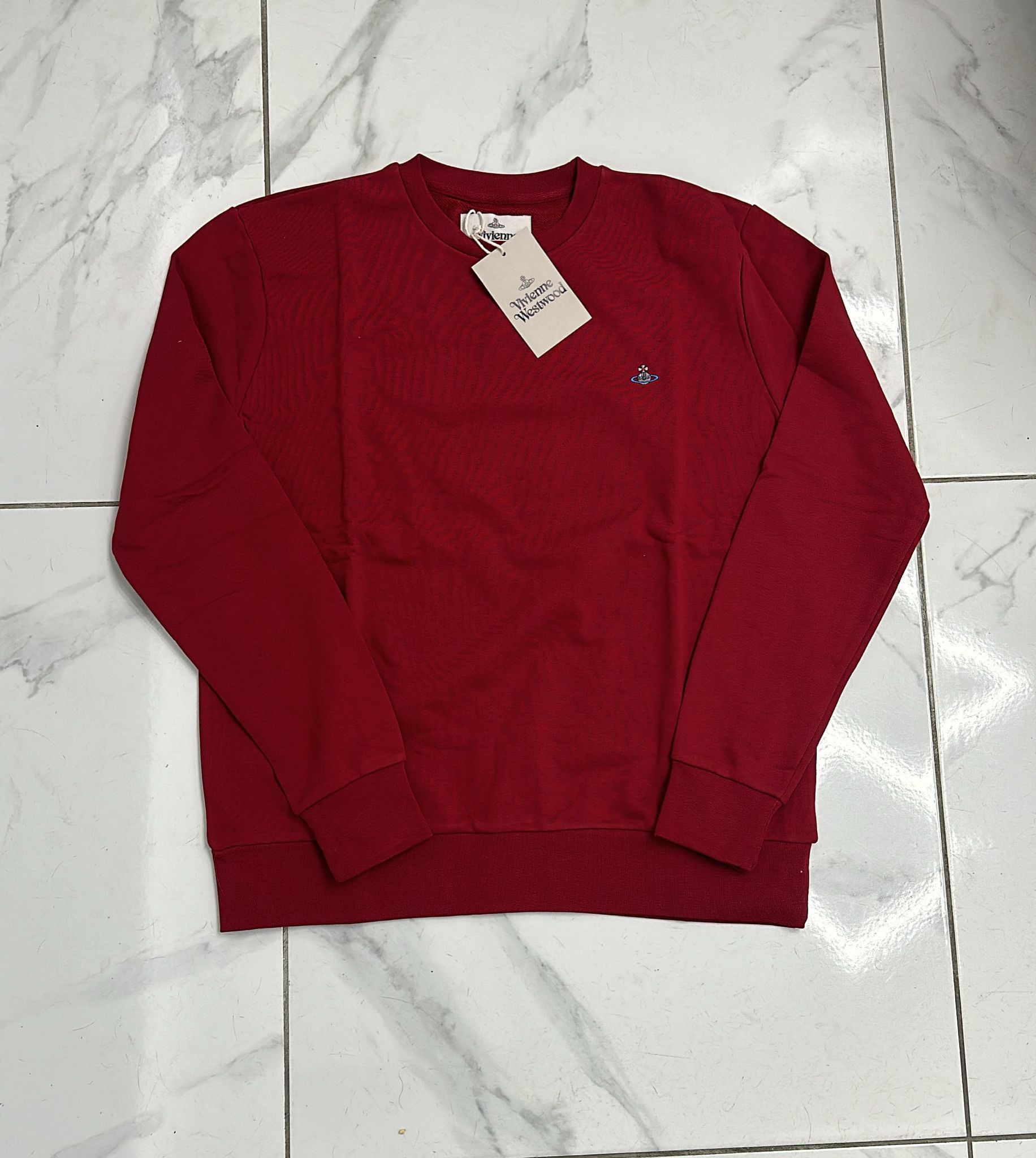 Vintage × Vivienne Westwood Vivienne Westwood Orb Logo Sweatshirt burgundy XXLarge Size US XXL / EU 58 / 5 - 1 Thumbnail