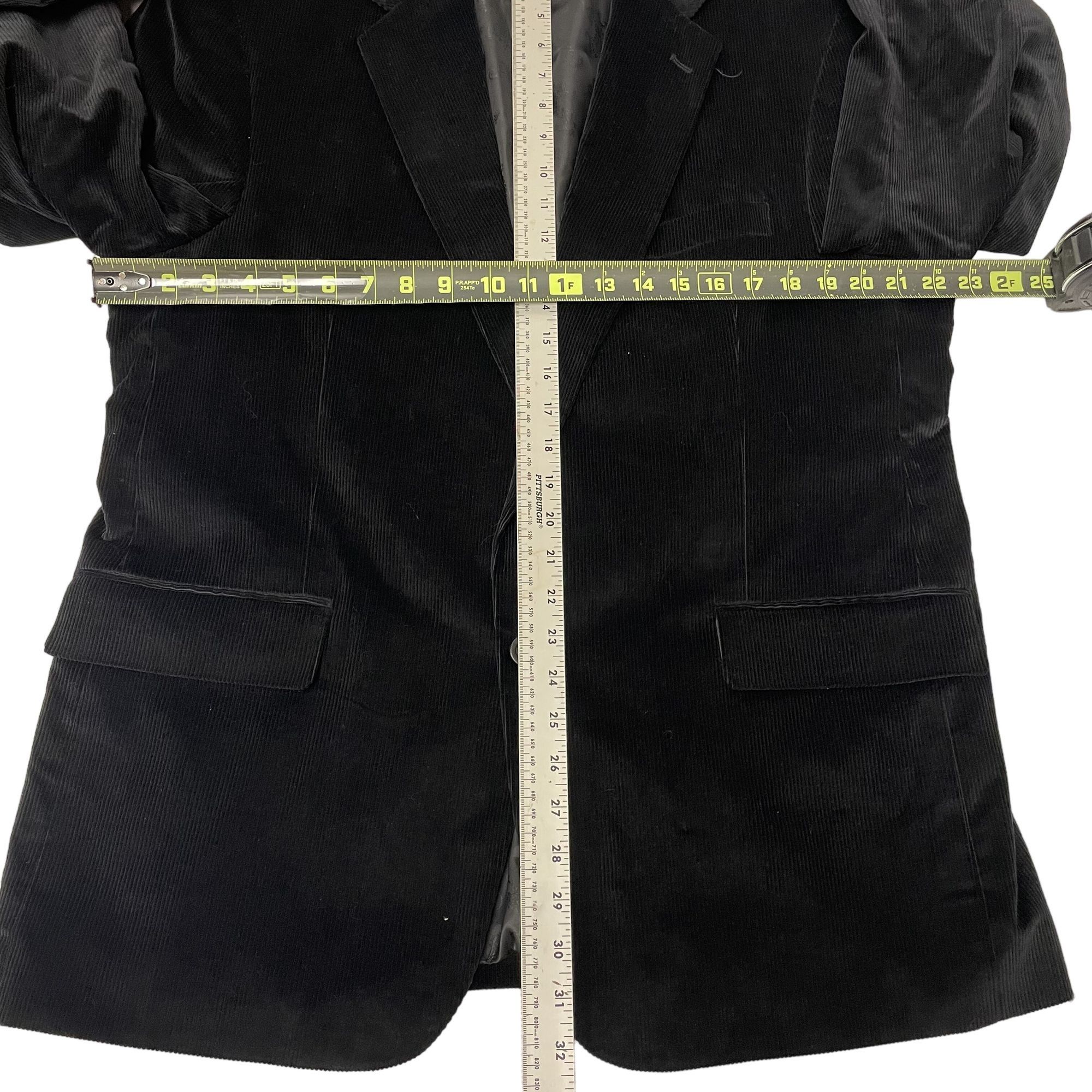 Stafford Stafford Black Sport Coat CORDUROY Modern Cotton Jacket Size 44R - 8 Thumbnail