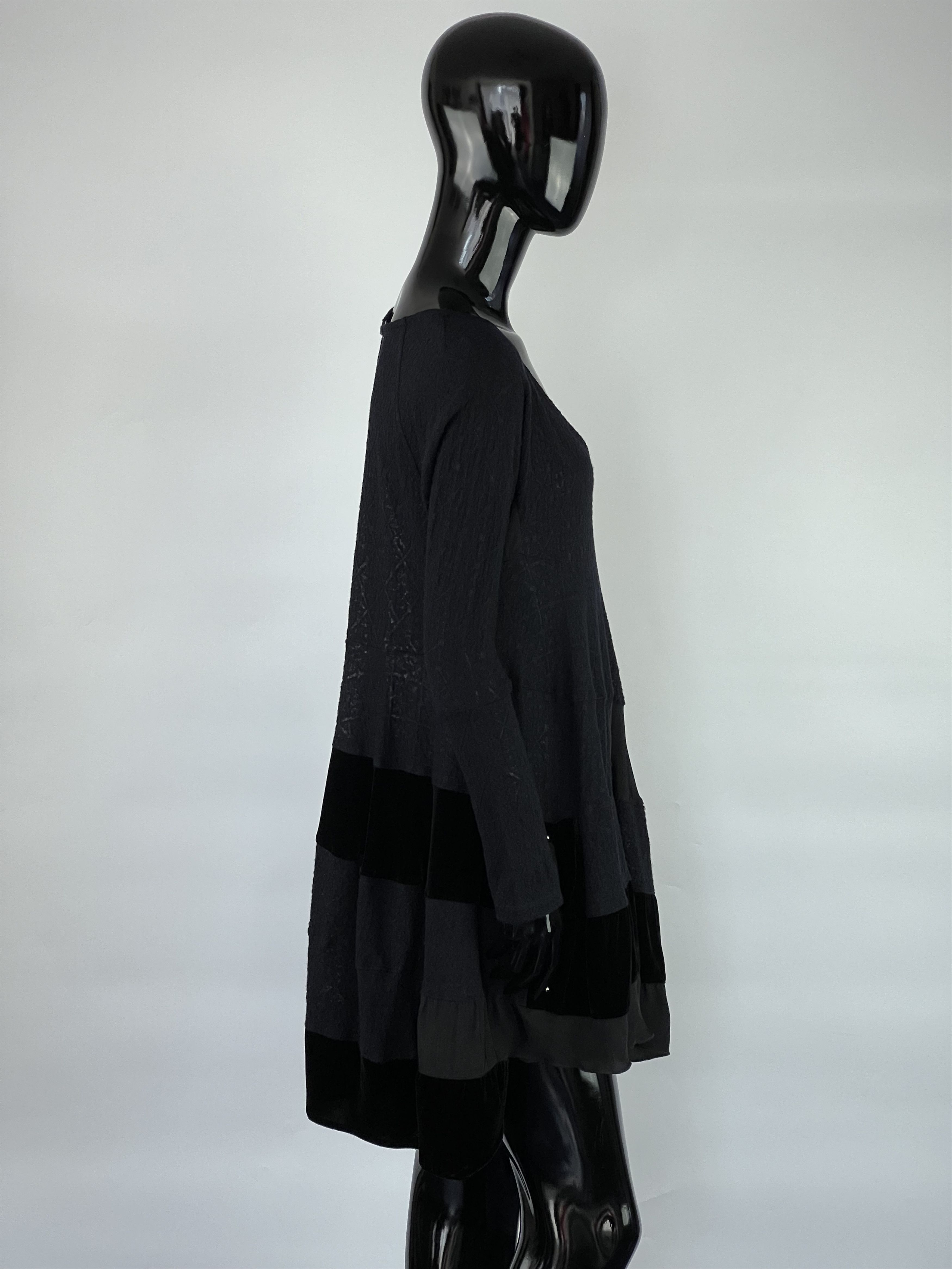 Other High Knit Black Asymmetrical Dress Size S Size S / US 4 / IT 40 - 2 Thumbnail