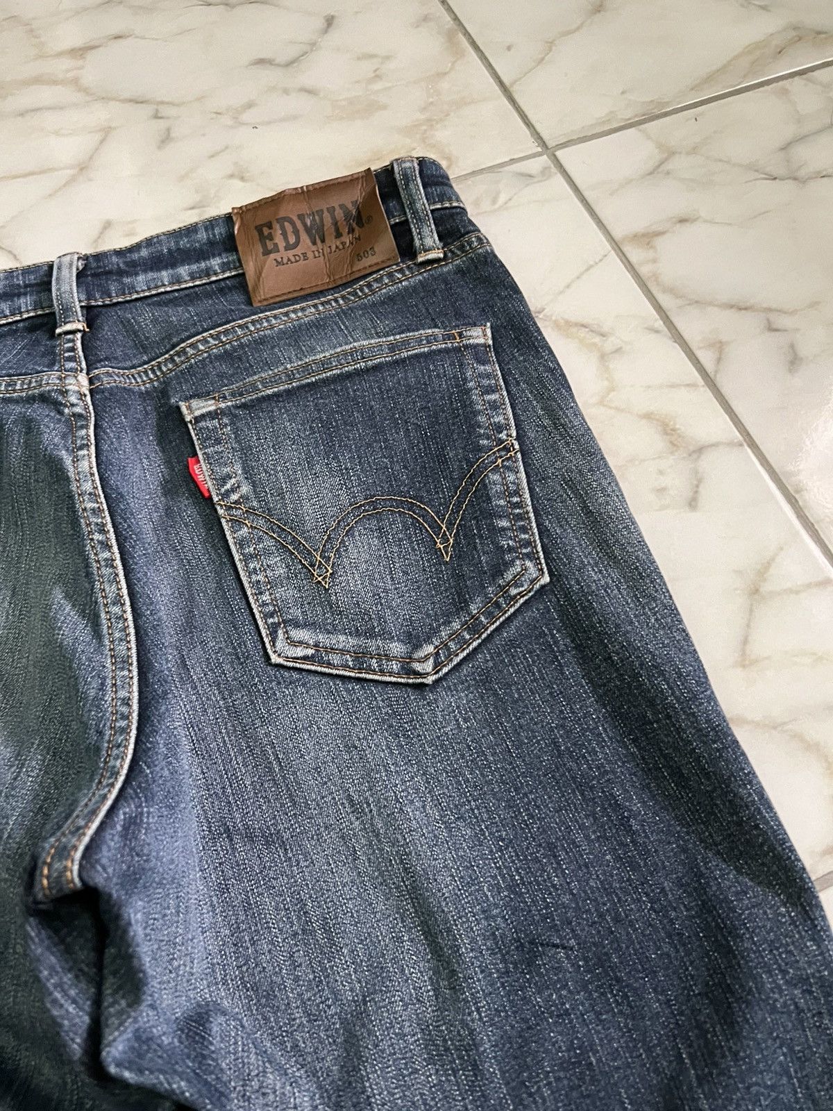 Edwin × Hysteric Glamour × If Six Was Nine 💥Baggy💥Vintage Edwin 503 Distress Washed Jean Size US 32 / EU 48 - 11 Thumbnail
