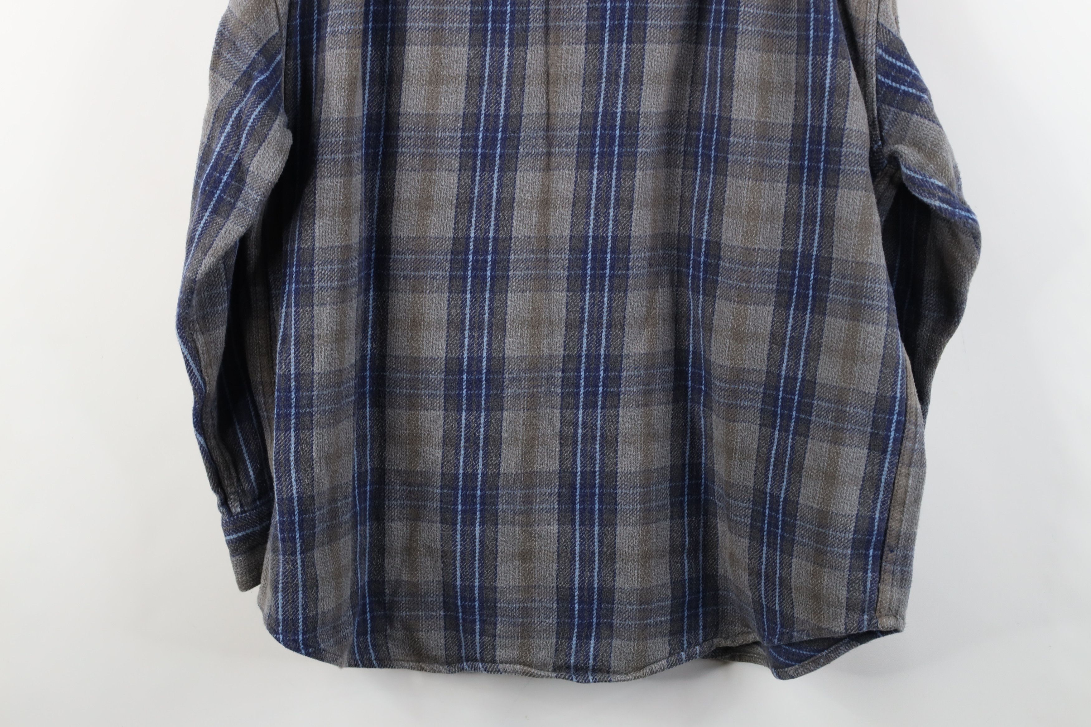 Vintage Vintage 90s Streetwear Heavyweight Button Shirt Plaid Size US XXL / EU 58 / 5 - 12 Thumbnail