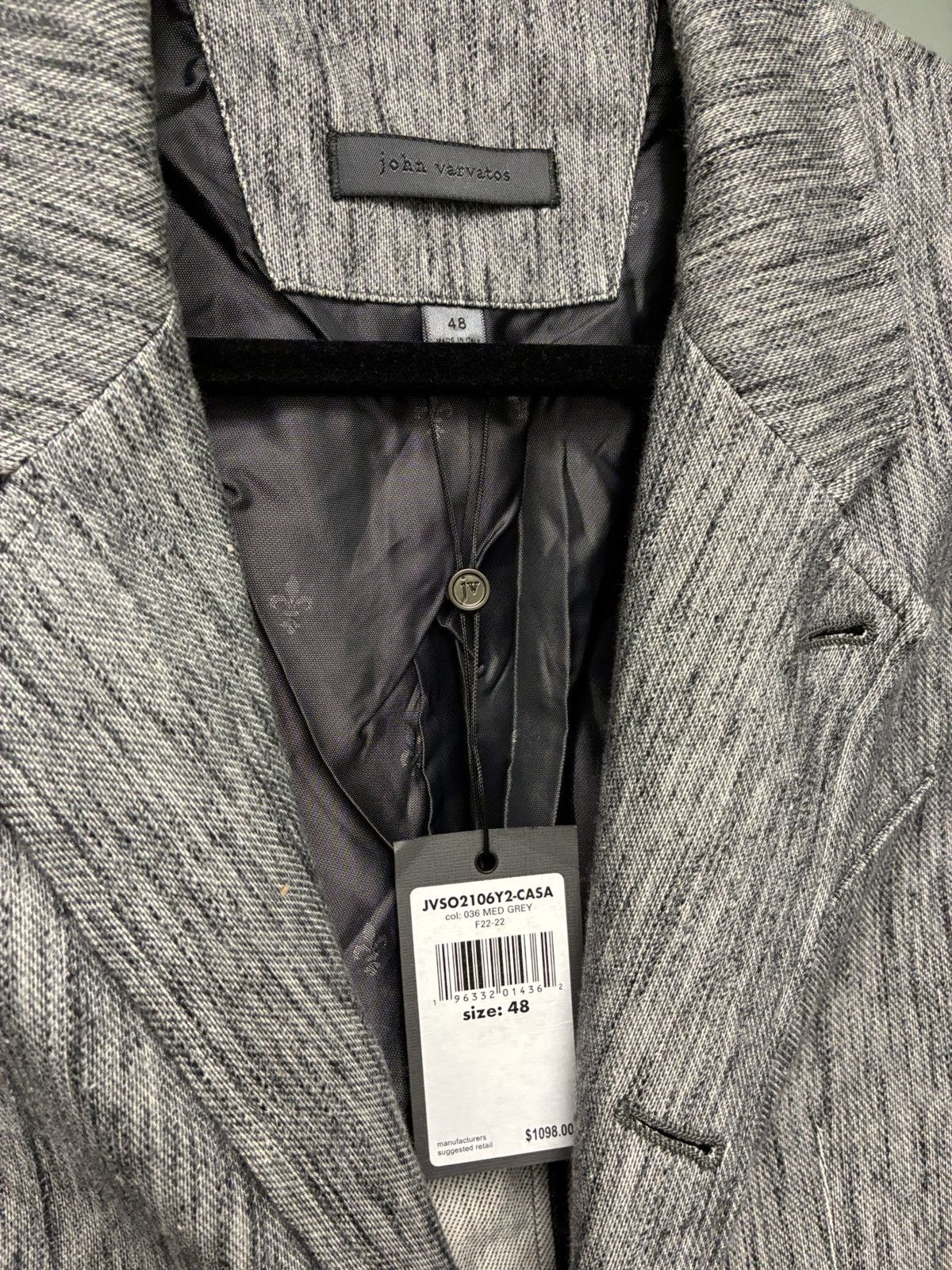 John Varvatos Grey Blazer Jacket Size EU 48 USA 38 Size US M / EU 48-50 / 2 - 9 Thumbnail